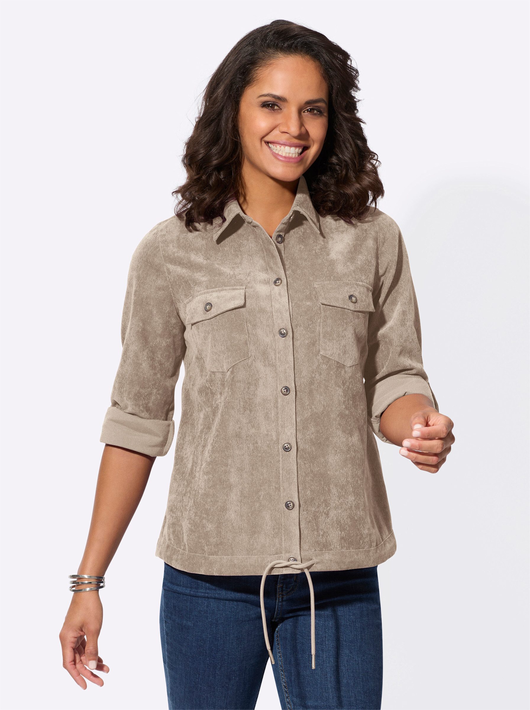 Klassische Bluse Langarm-Bluse