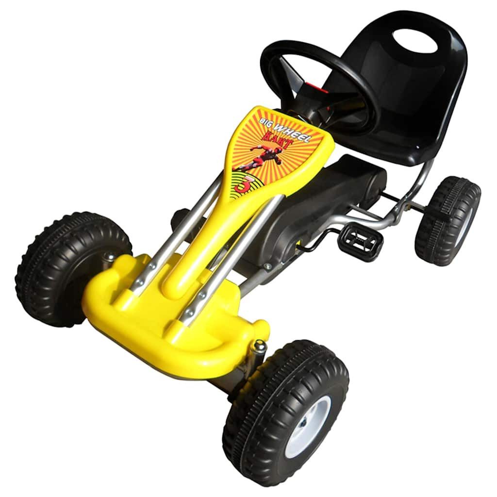 vidaXL Tretfahrzeug Pedal-Gokart Gelb