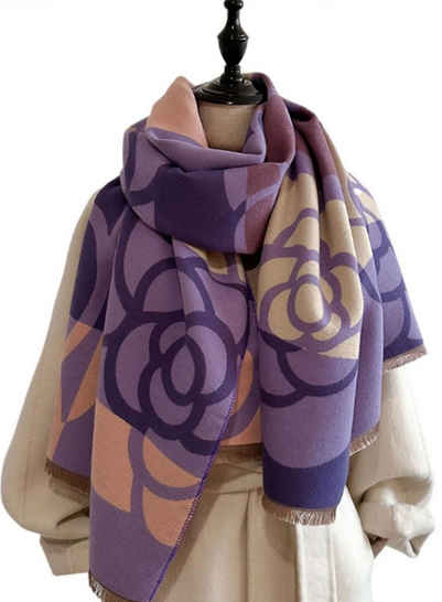 FIDDY Halstuch Damenschal beidseitig als warmer Schal verwendbar, vielseitiger Schal, (1-St)