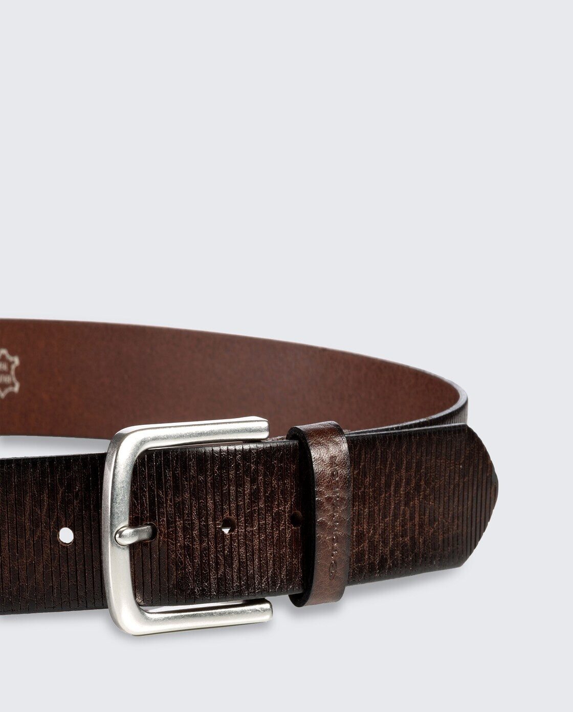 TOM TAILOR Ledergürtel Belts TTROY Ledergürtel mit abgerundeter Dornschließe