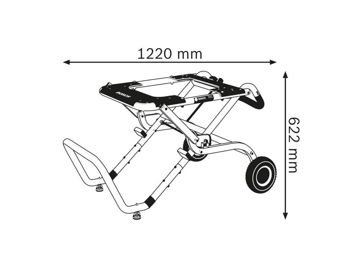 BOSCH Untergestell GTA 60 W fahrbar, Transport- und Arbeitstisch
