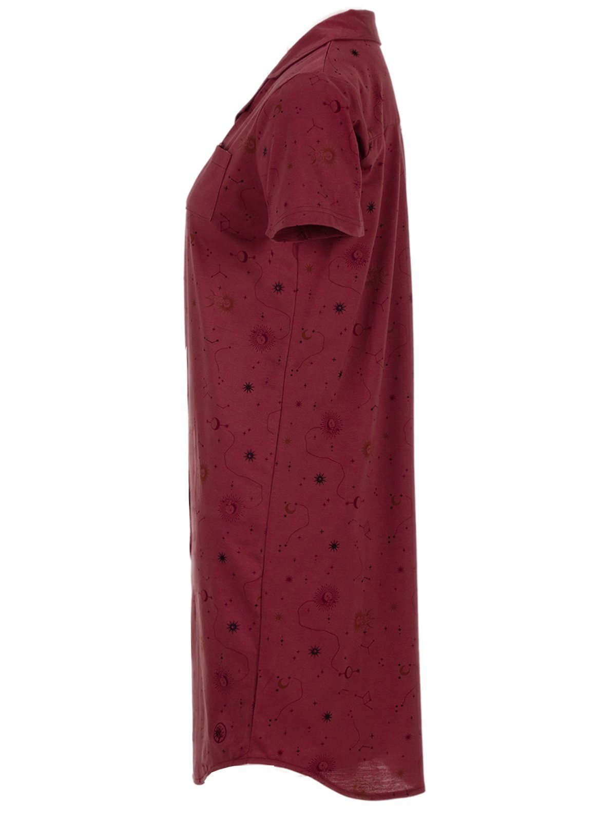 zeitlos Nachthemd Nachthemd Kurzarm - Sonne Mond Sterne günstig online kaufen