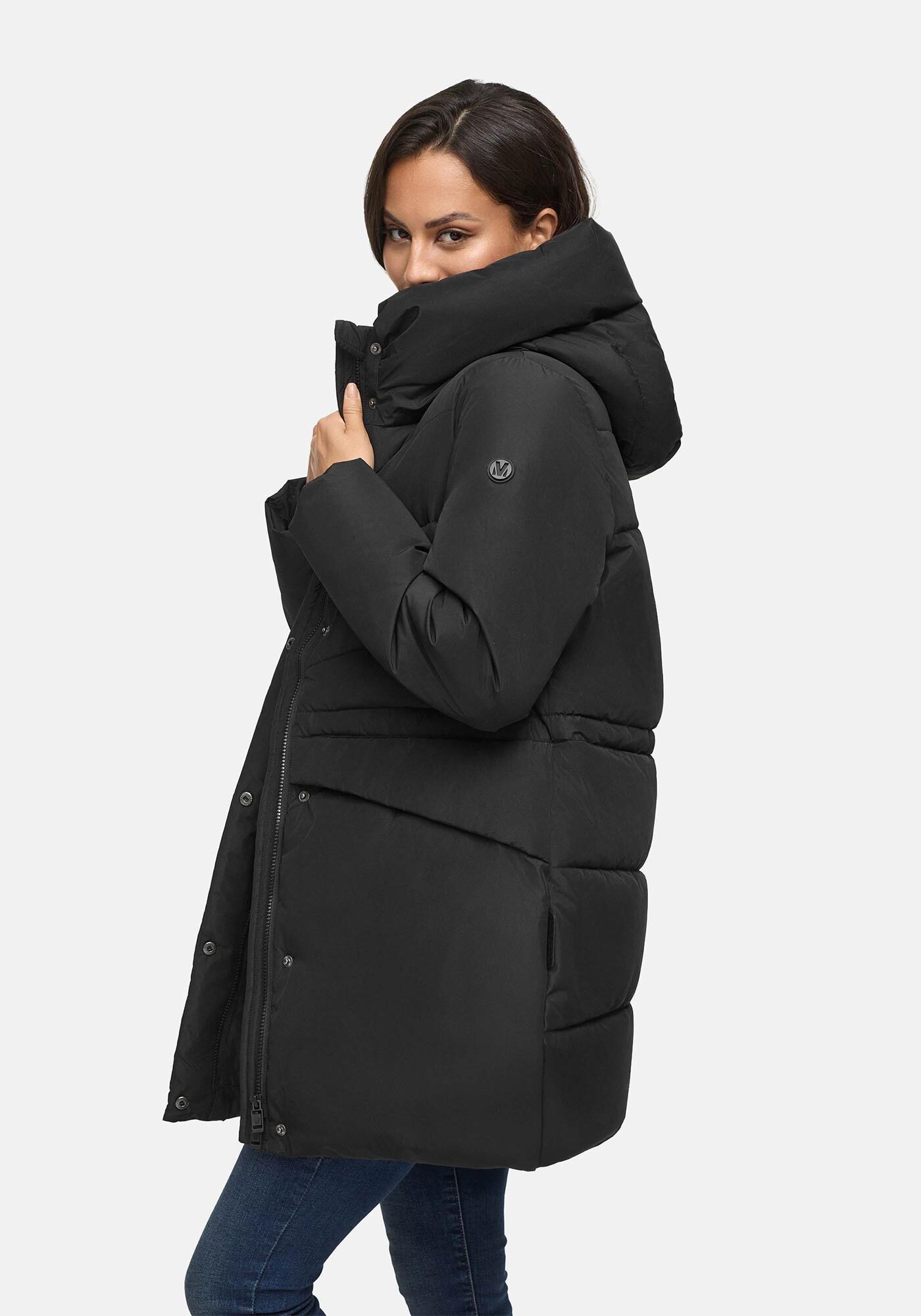 Marikoo Winterjacke Delilah mit kuschelig warmem Teddyfleece und hohem Kragen – Bild 2 von 5