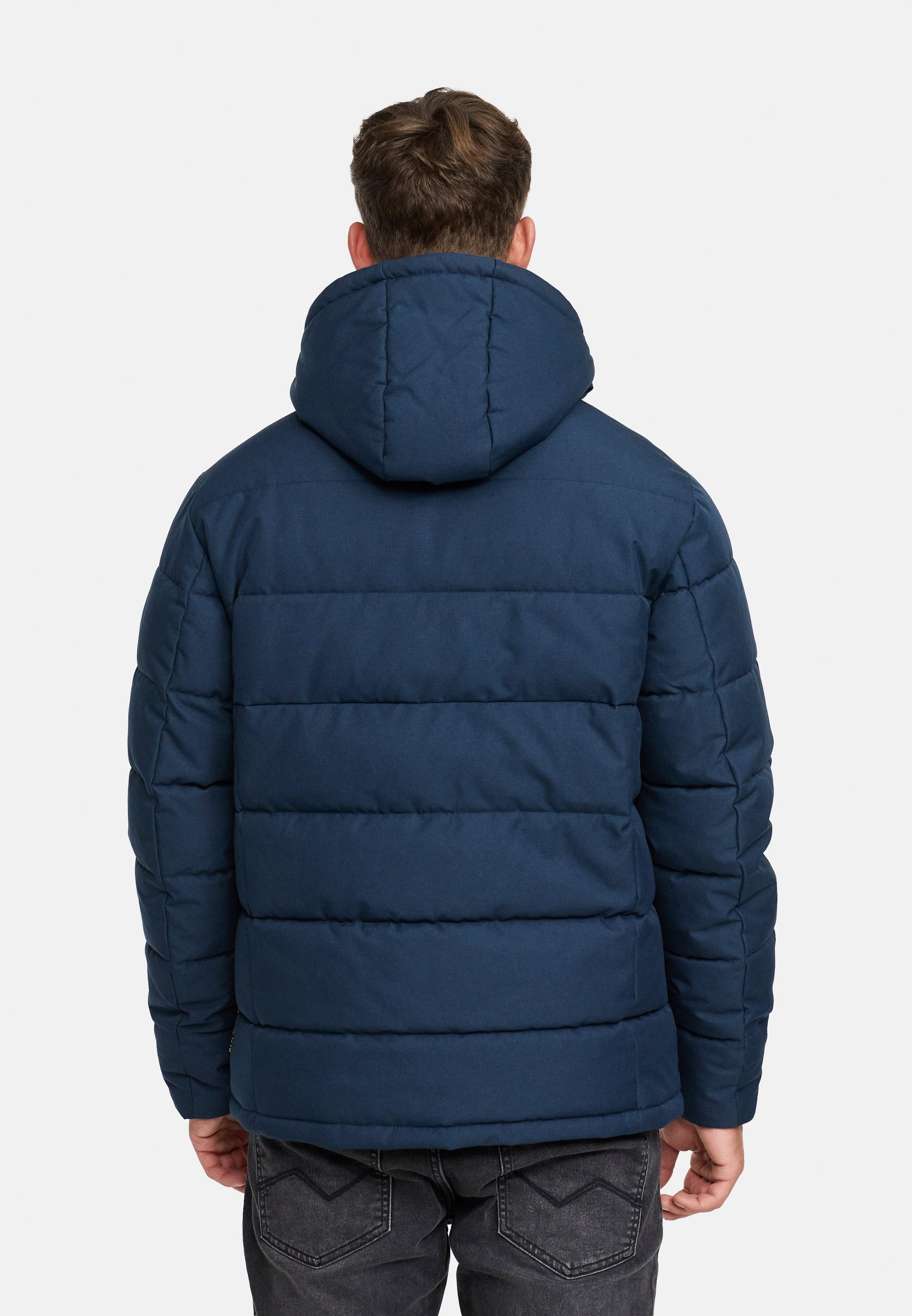 Indicode Winterjacke Herren INHebero Jacke Winter Herrenjacke Wattierte Steppjacke mit Kapuze und Reißverschluss