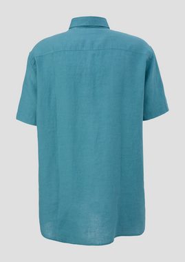 s.Oliver Kurzarmhemd Kurzarmhemd aus Leinen Garment Dye