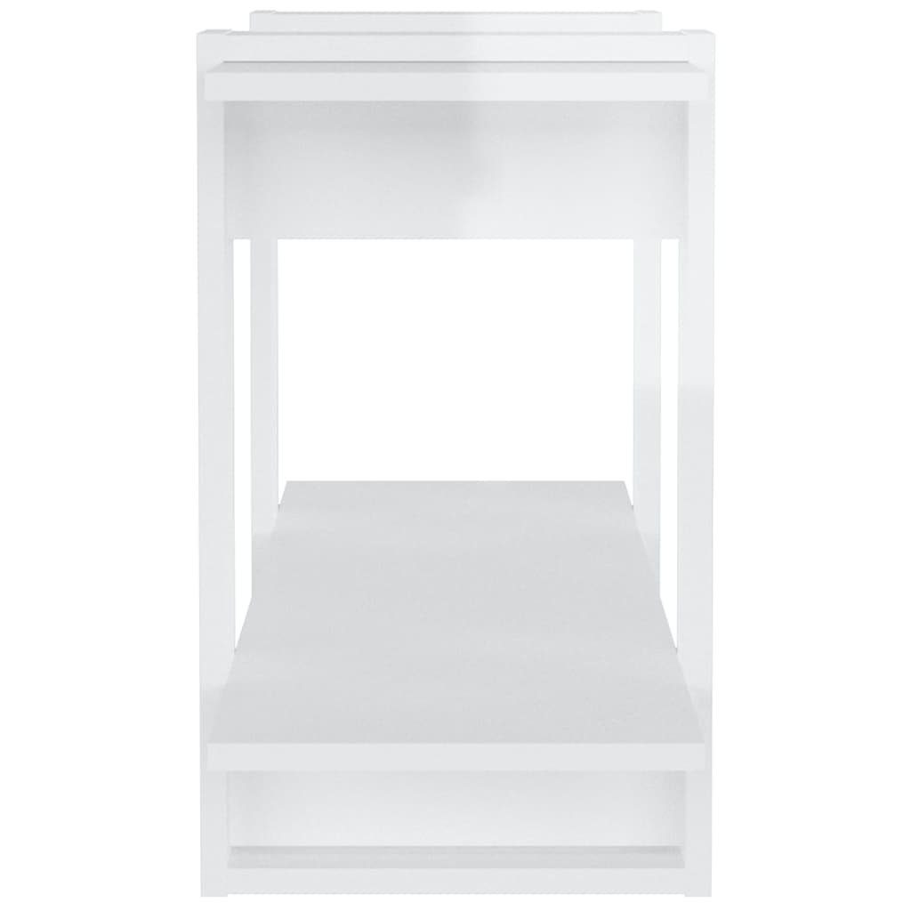Hochglanz-Weiß 1-tlg. Holzwerkstoff, Bücherregal vidaXL cm 100x30x51 Bücherregal