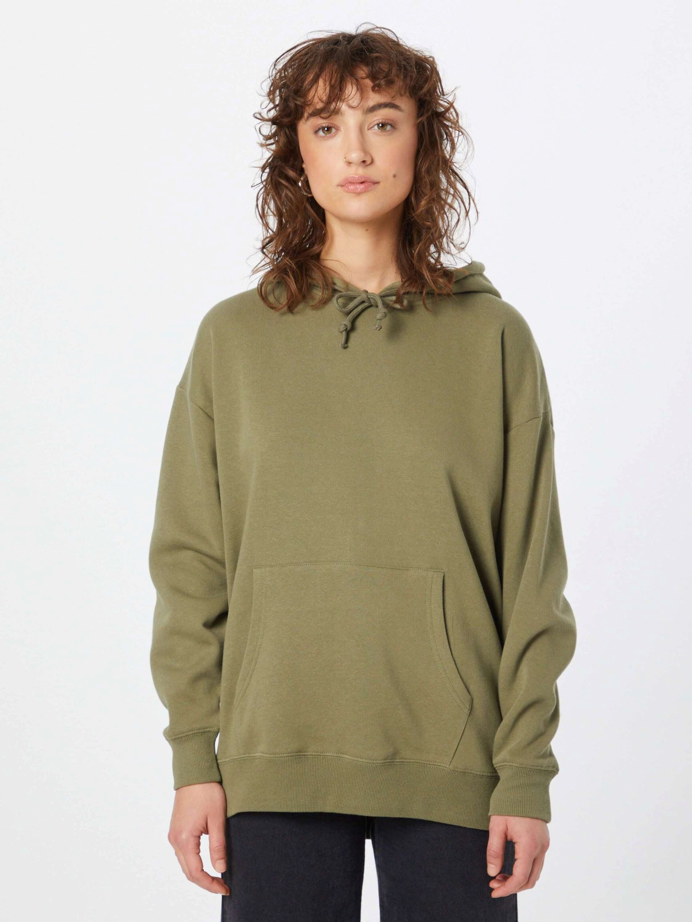 Green Lichen Sweatshirt Plain/ohne (1-tlg) pieces Details Chilli Deep