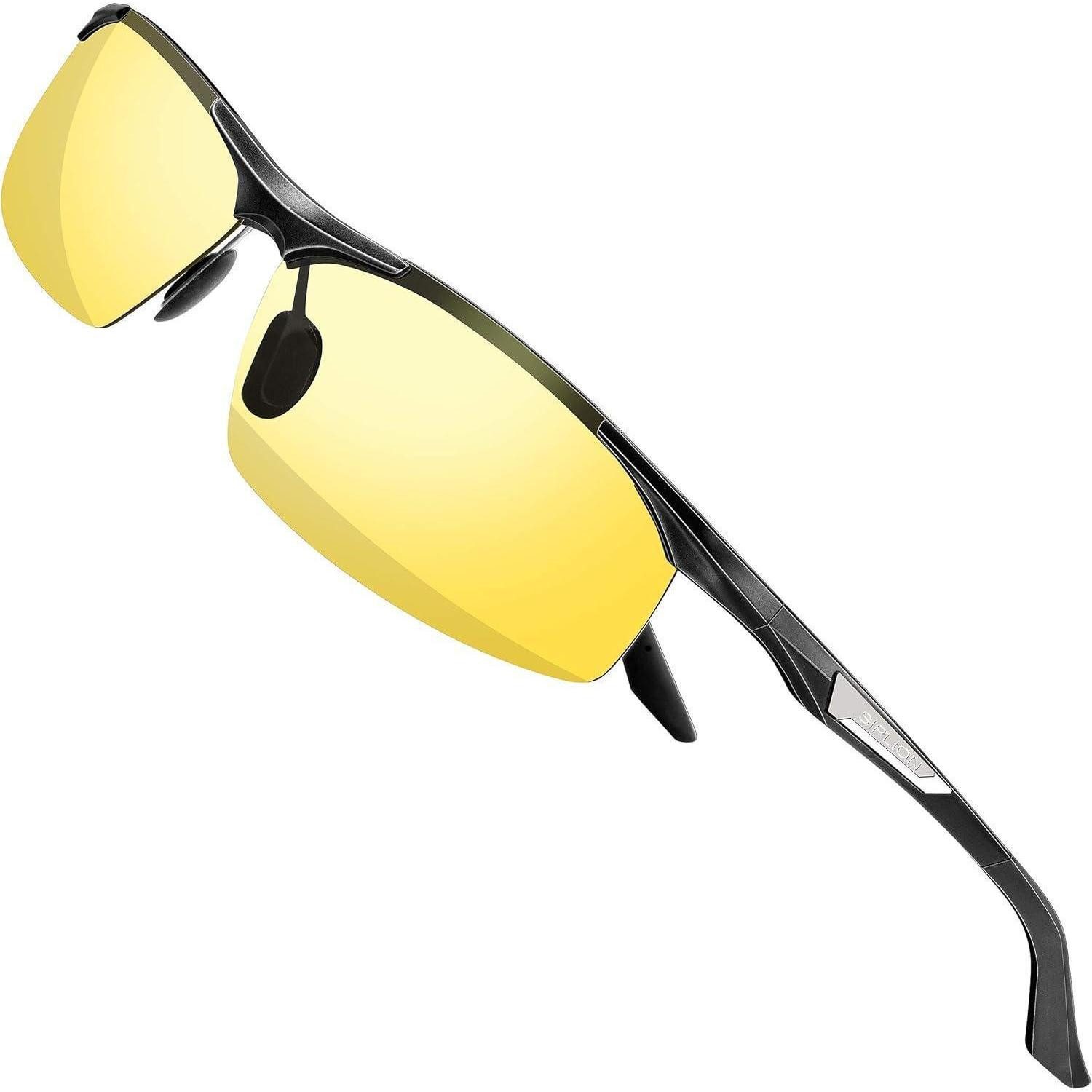 LuxusKollektion Arbeitsschutzbrille Sportbrille Herren polarisierte UV400 Metall Al Mg 8729 Nachtbrillen