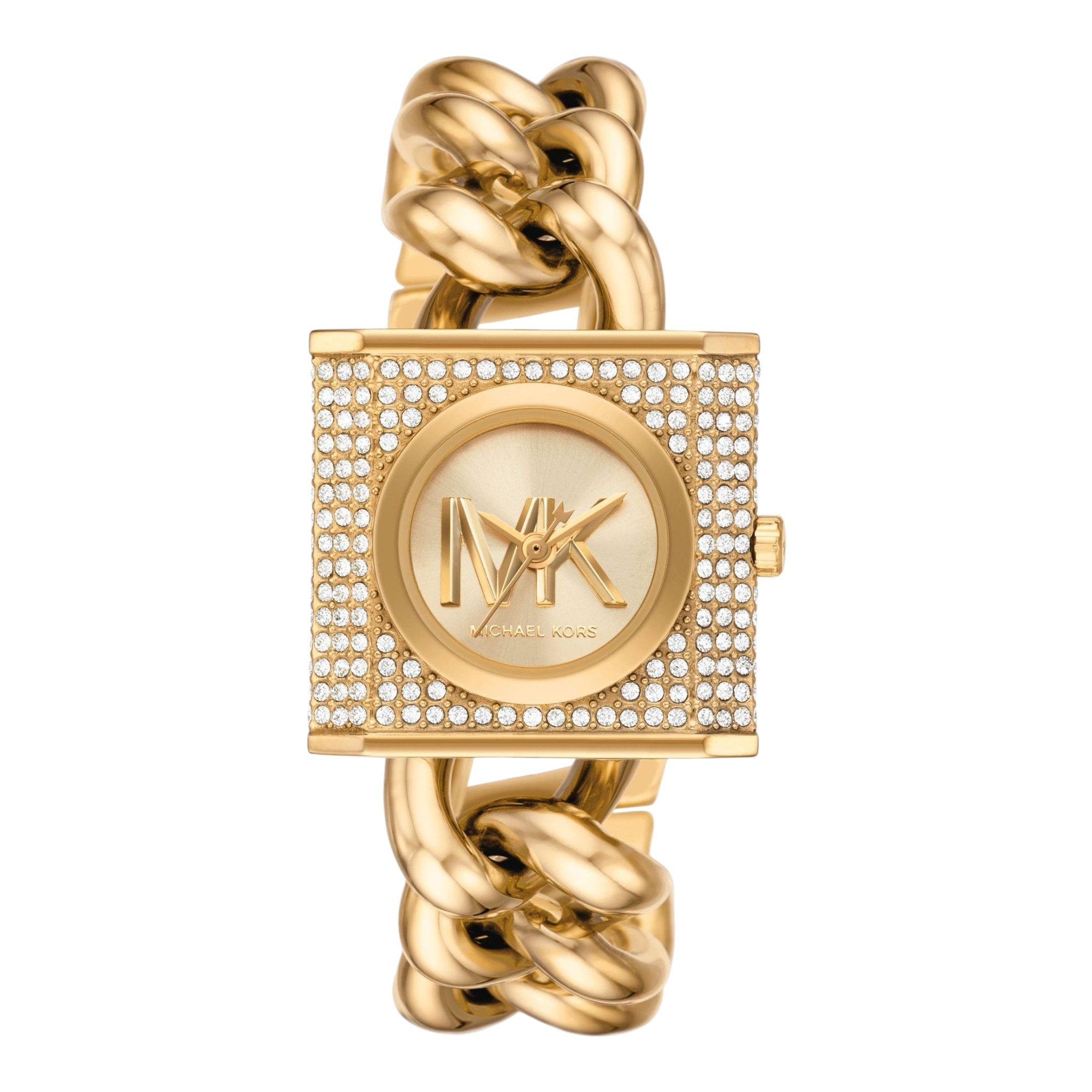 MICHAEL KORS Quarzuhr Michael Kors Damenuhr Chain Lock Gold MK4711 günstig online kaufen