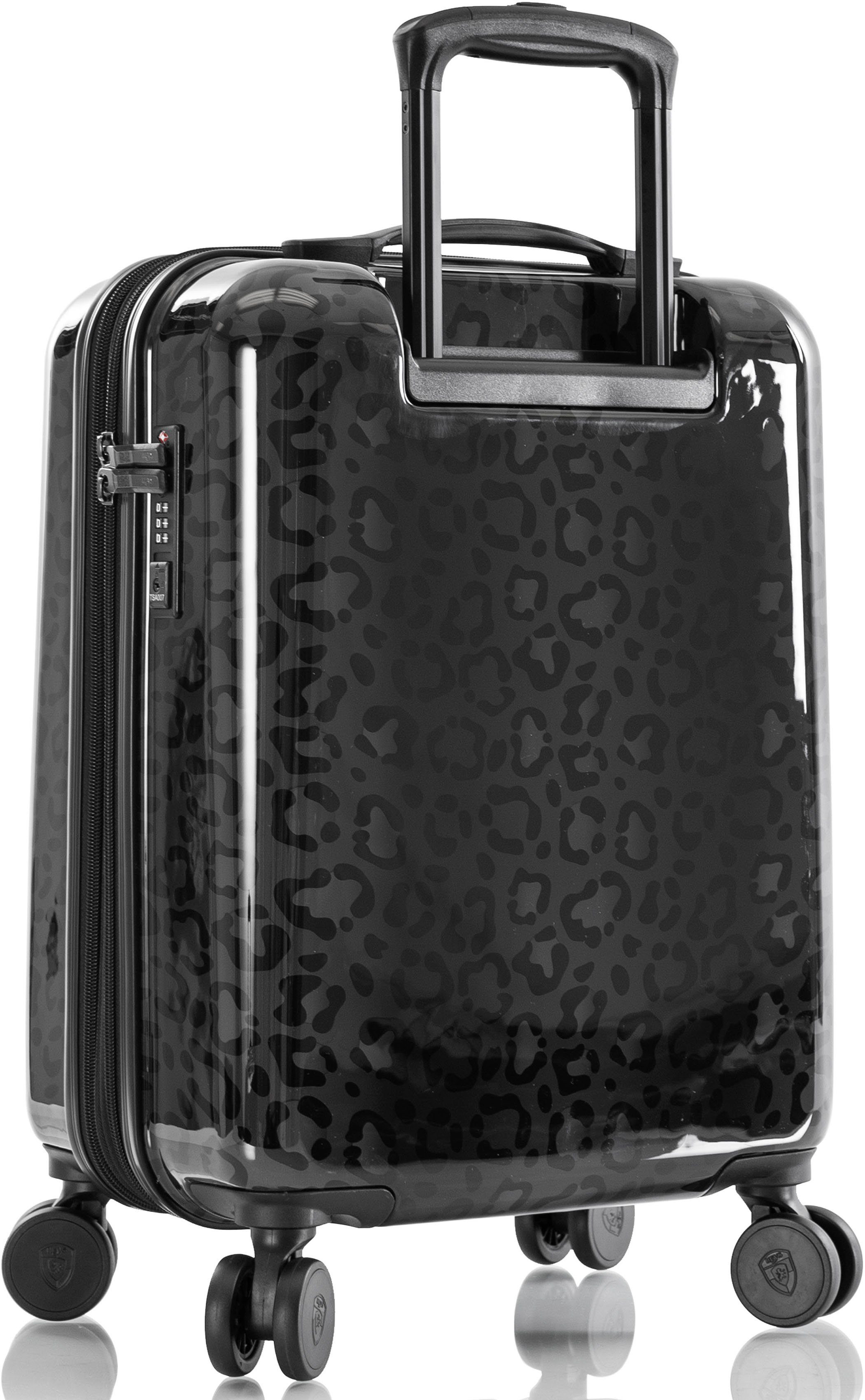 Rollen, cm, Leopard Leopard, 53 Black Volumenerweiterung Heys Hartschalen-Trolley 4 mit