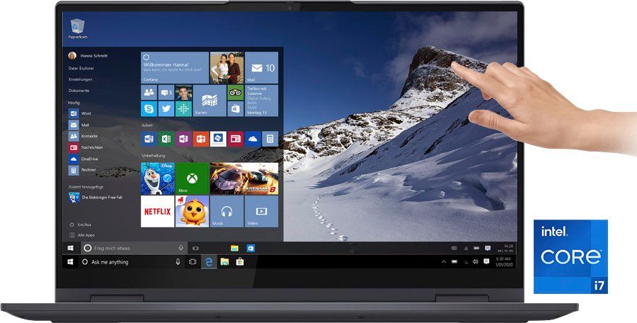 Lenovo Yoga 7 15ITL5 Notebook (39,62 cm/15,6 Zoll, Intel Core i7 1165G7,  Iris Xe Graphics, 1000 GB SSD)