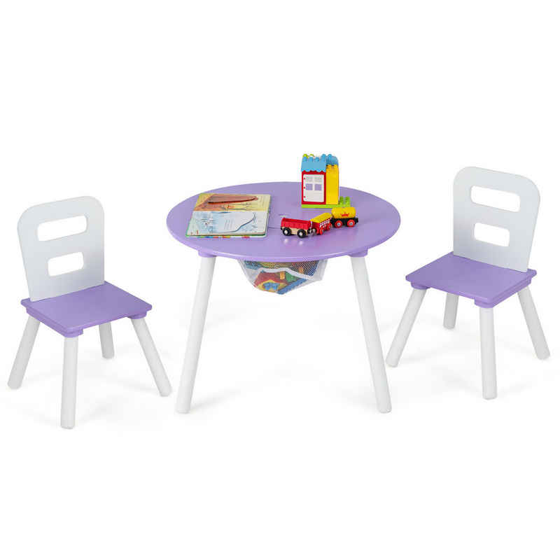 COSTWAY Kindertisch 3-tlg., mit Aufbewahrungsbeutel, für Jungs und Mädchen