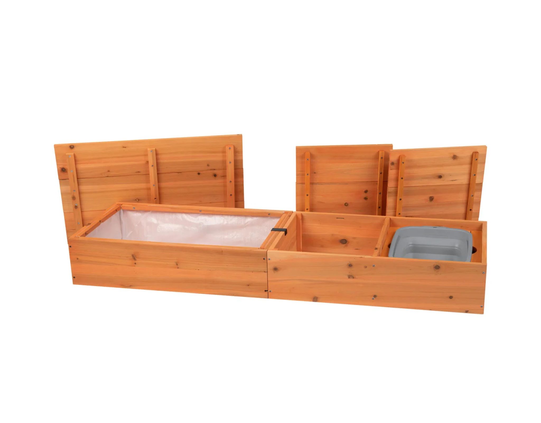 Playtive Sandkasten Balkonsandkasten mit Wasserbecken aus Holz B 150 x H 20 günstig online kaufen