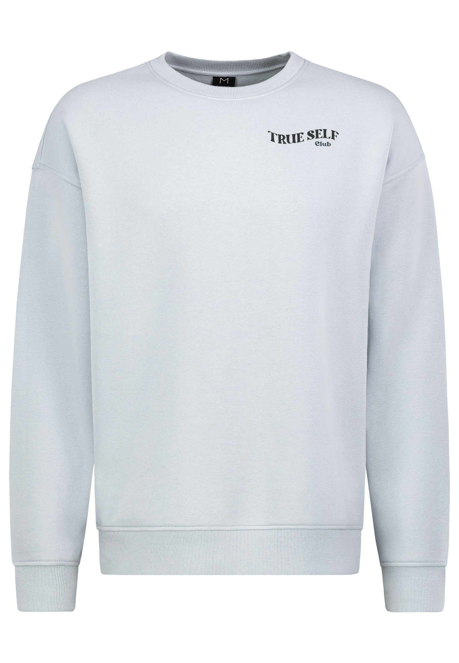 Rückenaufdruck light-grey Sweatshirt Sweatshirt SUBLEVEL mit