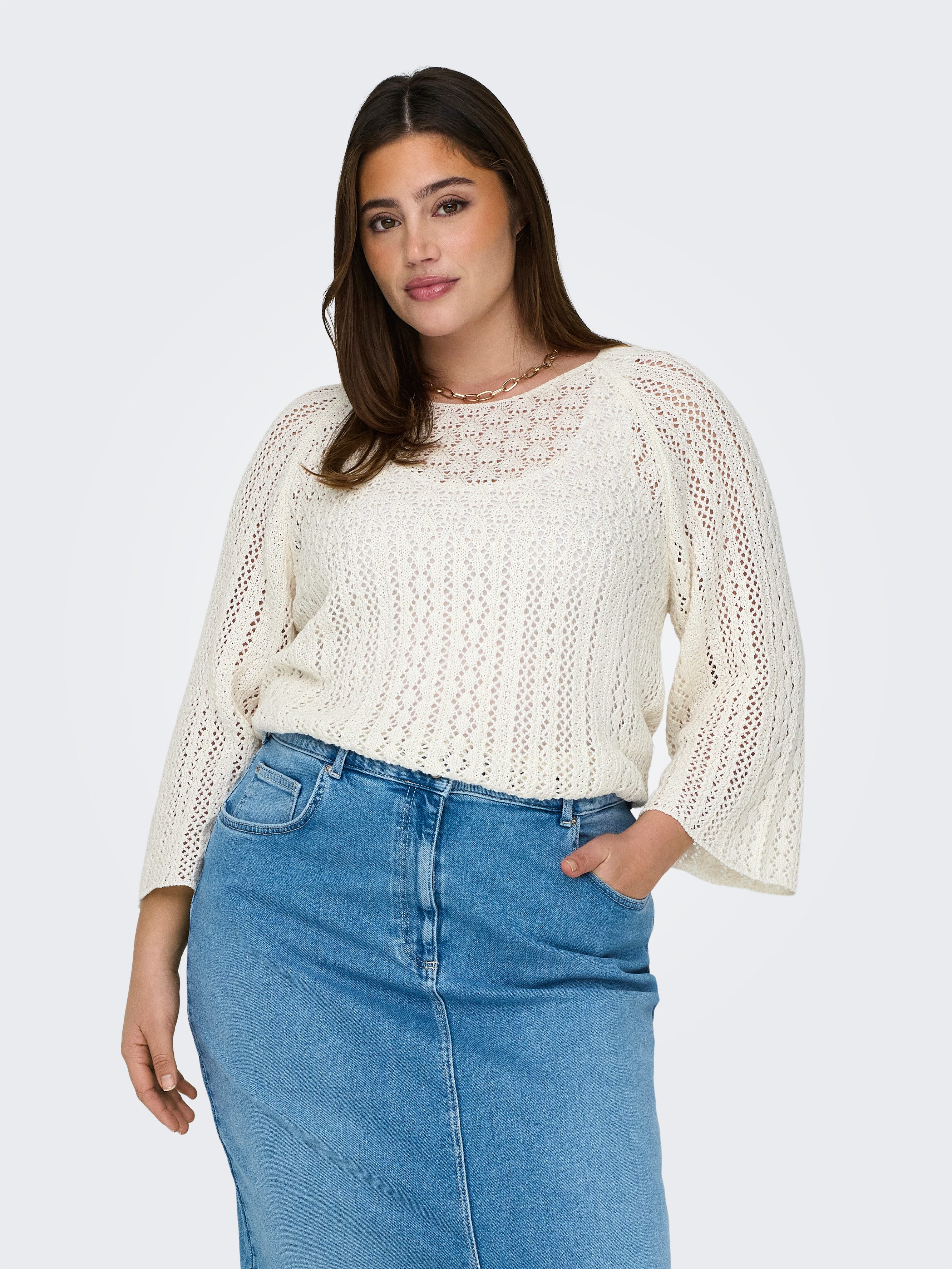 Strickpullover CARNOLA LIFE 3/4 PULLOVER KNT NOOS