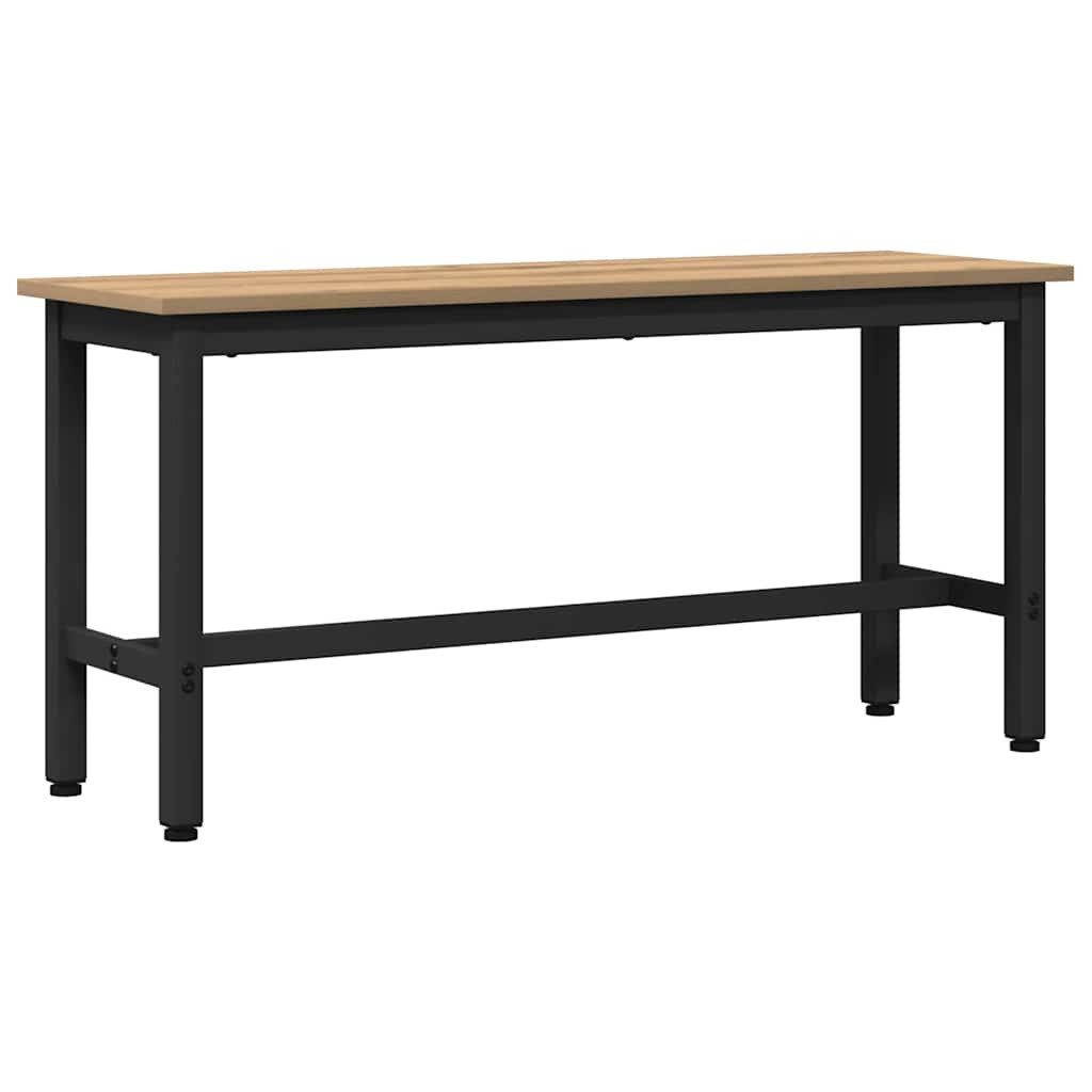 vidaXL Essbank Esstischbank 100 x 32,5 x 48,5 cm Ingenieure Holz und Stahl (1-St)