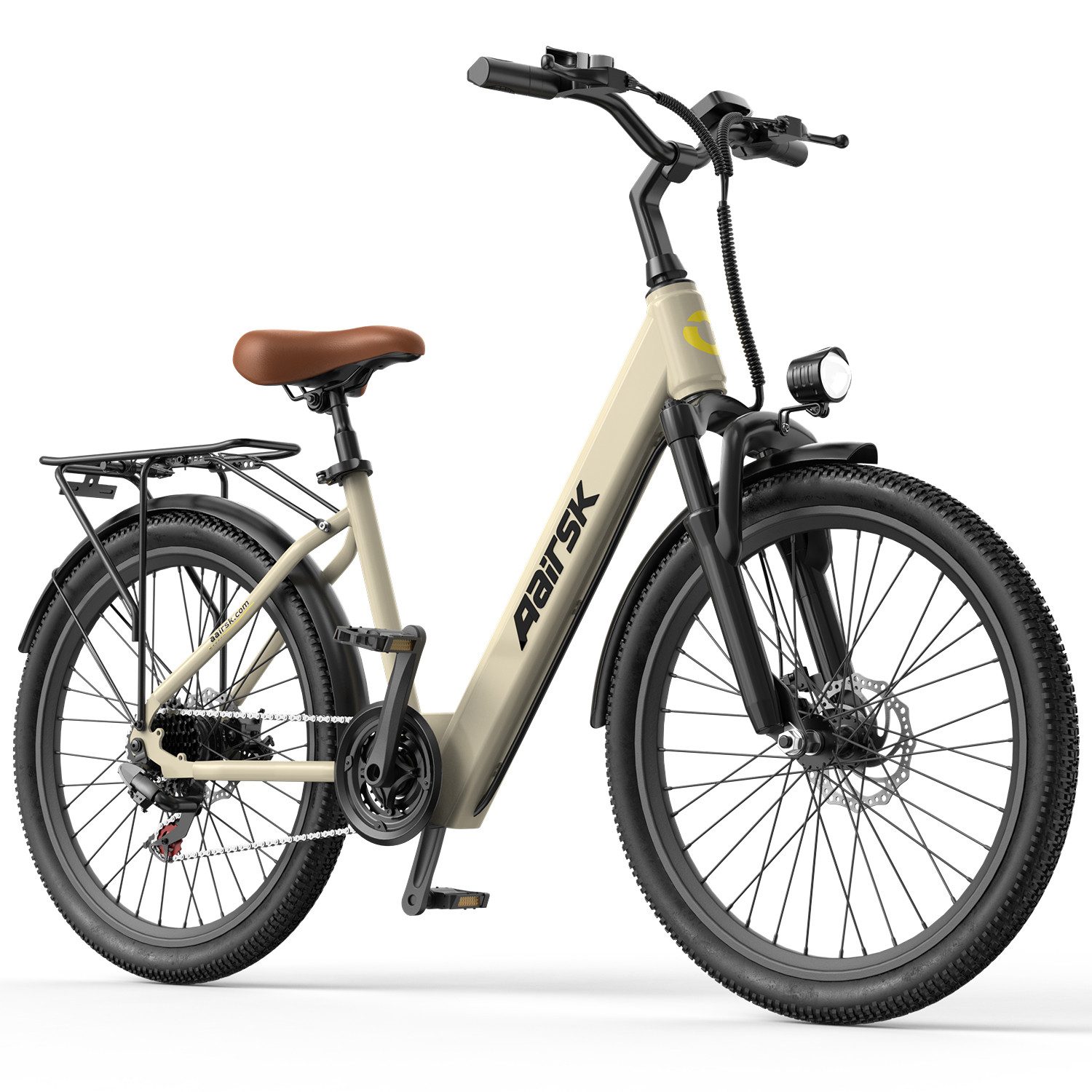 PixelPilot E-Bike Cityrad SU7 24 Zoll Elektrofahrrad 36 V 13 Ah, 7-Gang Shimano-Schaltung, 7 Gang, Heckmotor, 468 Wh, (Packung), Mit NFC und Gepäckträger