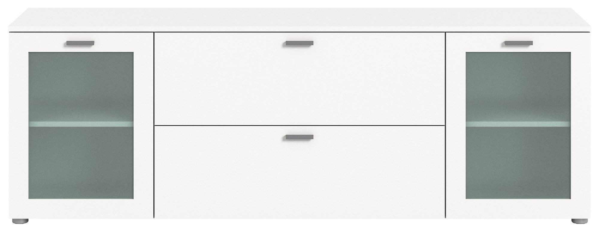 xonox.home Lowboard, Weiß Melamin Modern 180x62x37 günstig online kaufen