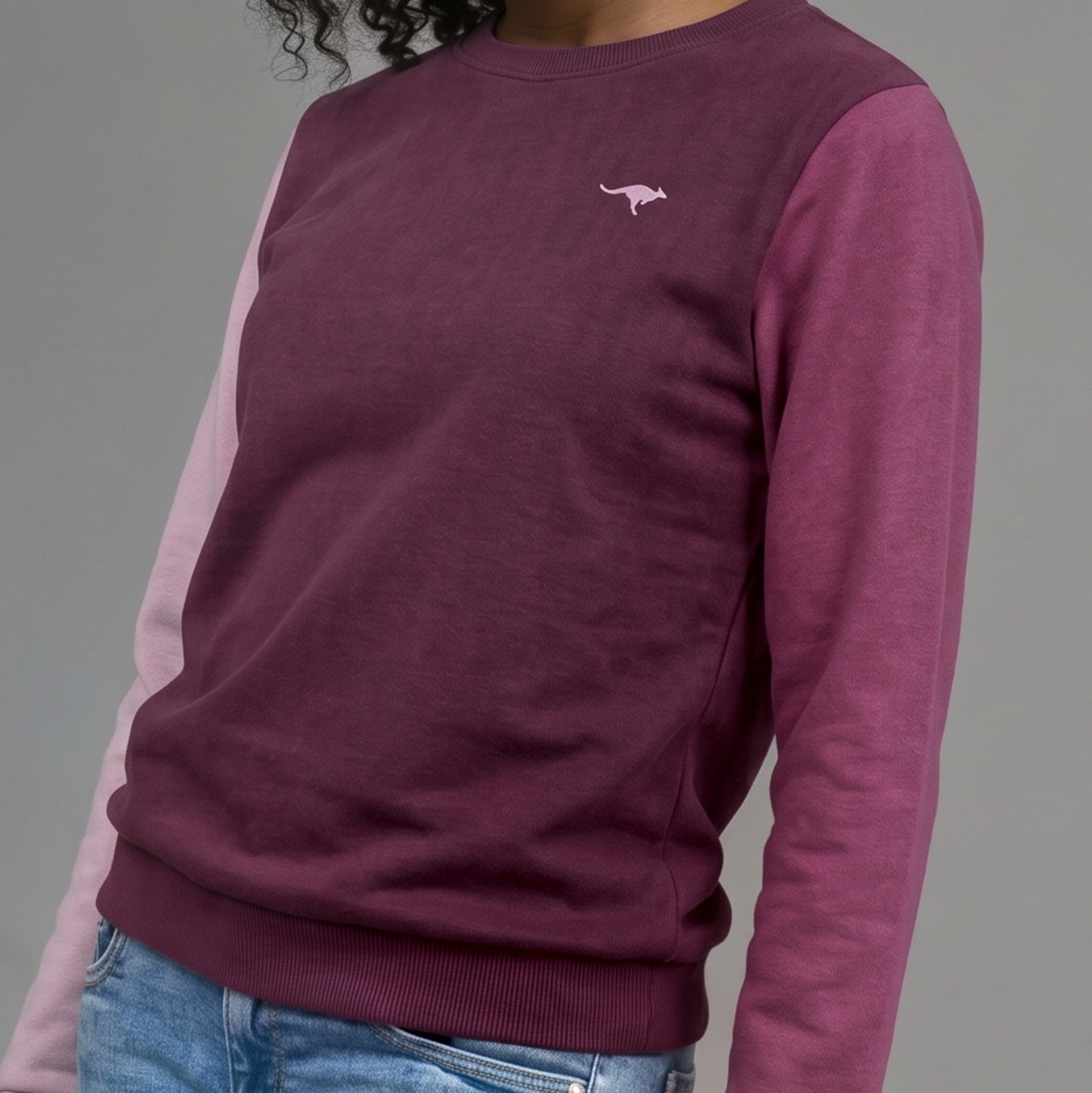 KangaROOS Sweatshirt Sweatshirt Colorblocking mit Rundhalsausschnitt, mit Rippbündchen an Ärmeln