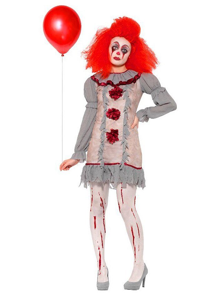 Clown-Kostüm Horrorfilm Clowness - Halloween Kostüm Damen