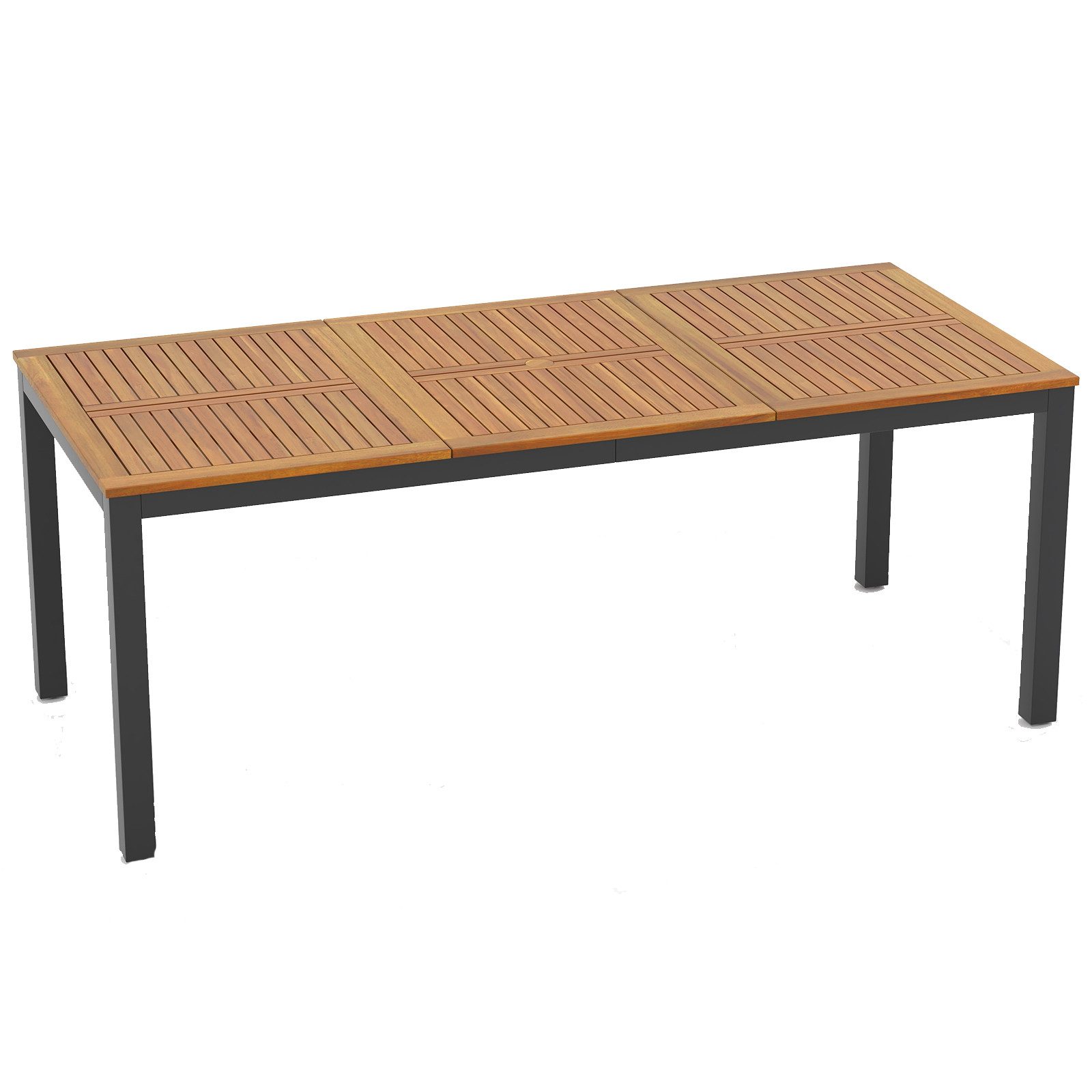 COSTWAY Gartentisch, Akazienholz Esstisch für 8 Personen, mit Schirmloch 20 günstig online kaufen