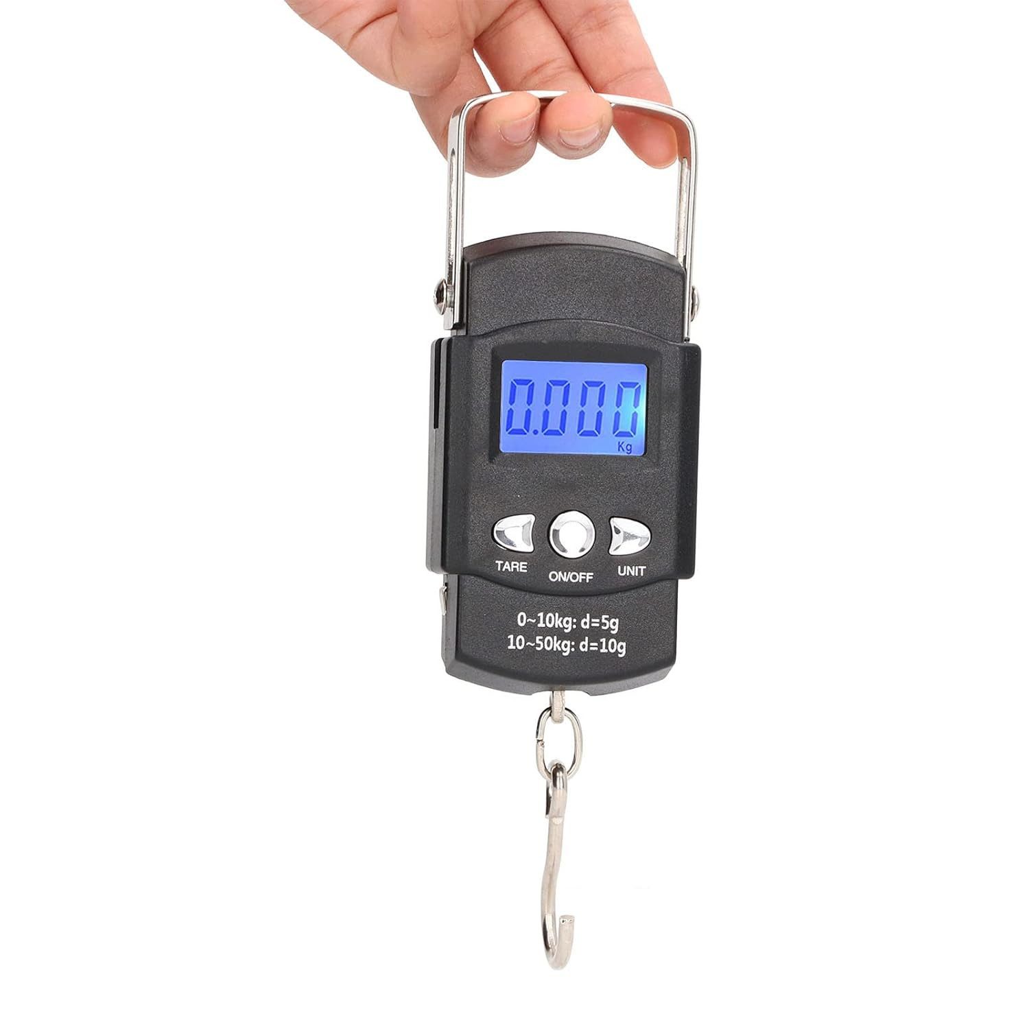 FELIXLEO Kofferwaage Tragbare Handwaage 50kg Digitale Kofferwaage Reisewaage, (1-tlg) – Bild 5 von 5