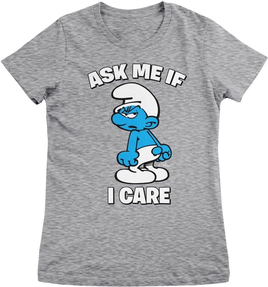 Die Schlümpfe T-Shirt The Smurfs - Ask Me If I Care Girly Tee
