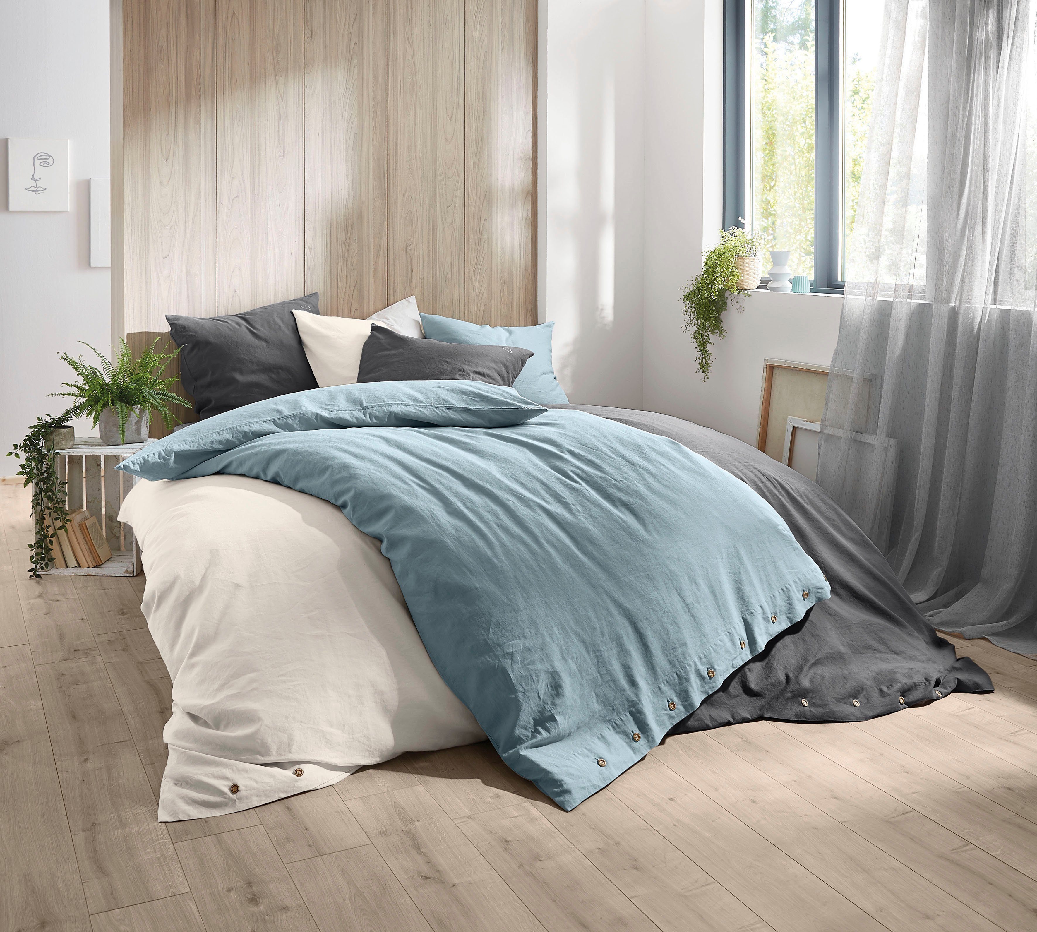 Kleine Wolke Bettwäsche Leinna, Leinen, 2 günstig online kaufen