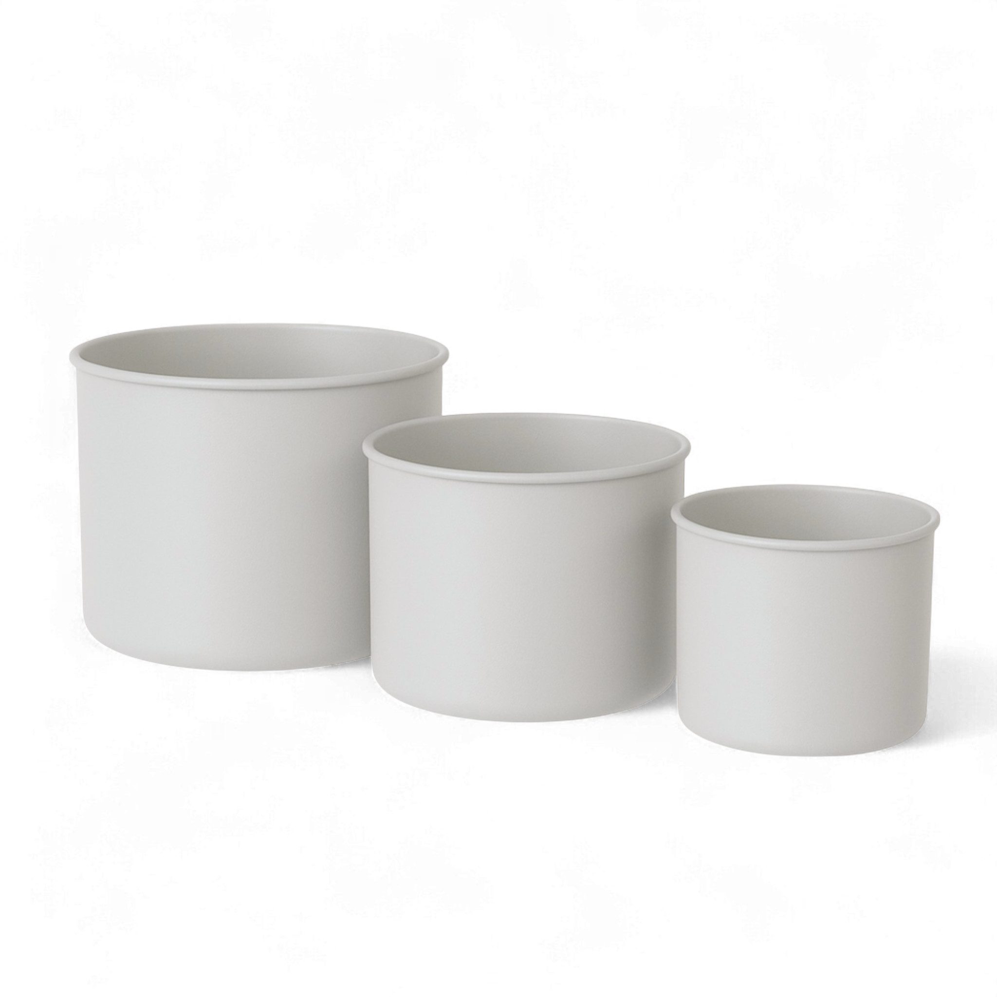 LIVLIG Blumentopf (3er-Set), UV-beständig, Ø25 cm, Ø31 cm, Ø40 cm, wetterfest, rostfrei