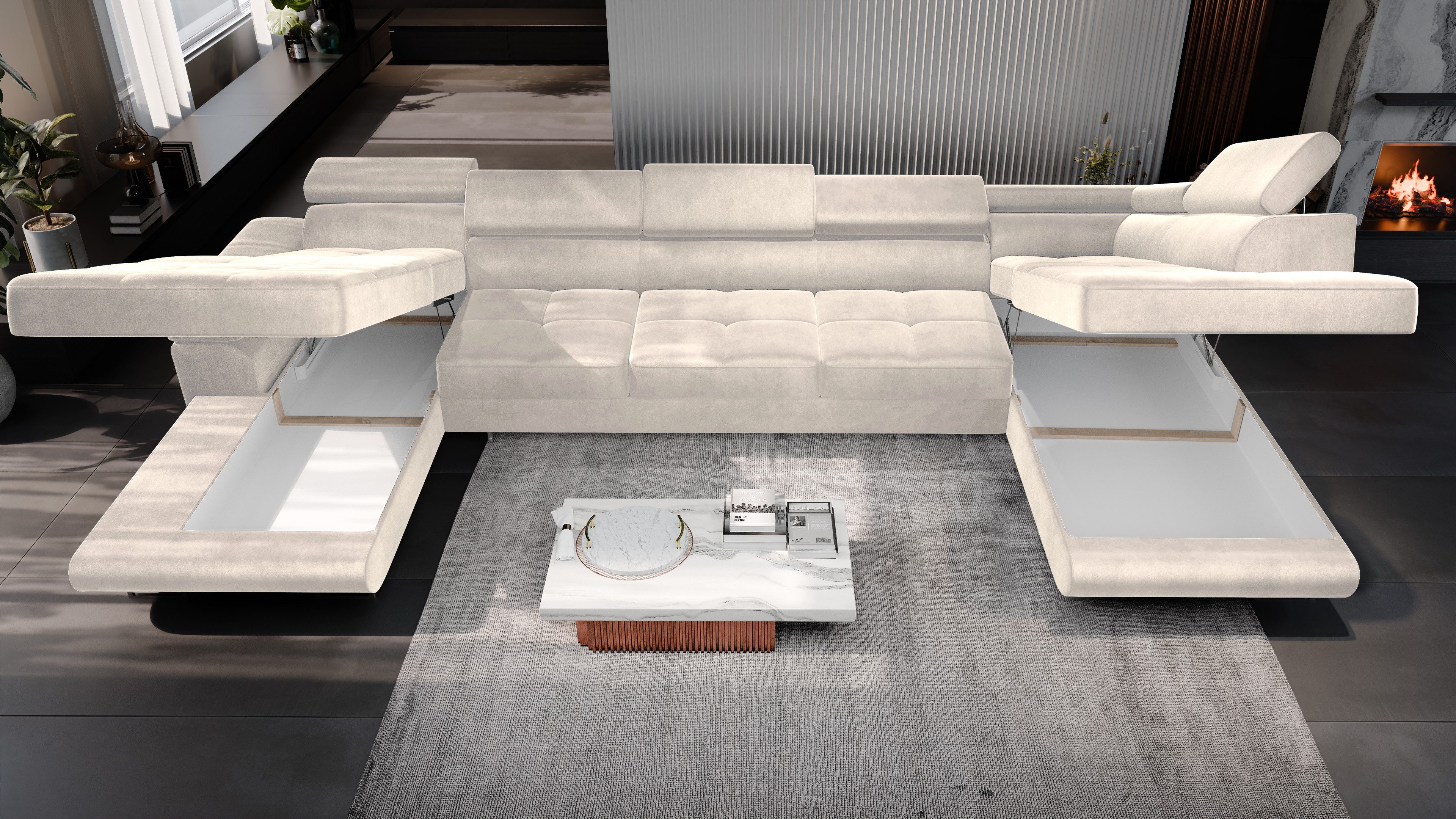 NEXT COLLECTION Ecksofa WILD MAXI U, elegante Metallbeine, verstellbare Kop günstig online kaufen