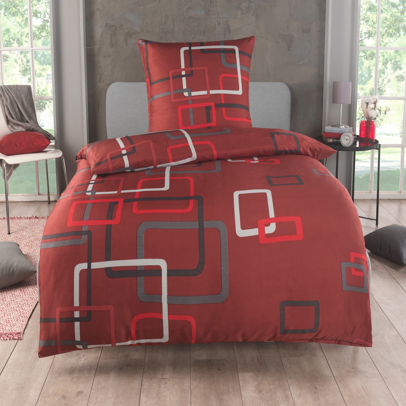 Bettwäsche 135x200 + 80x80 cm atmungsaktiver Bettbezug, moderne Designs