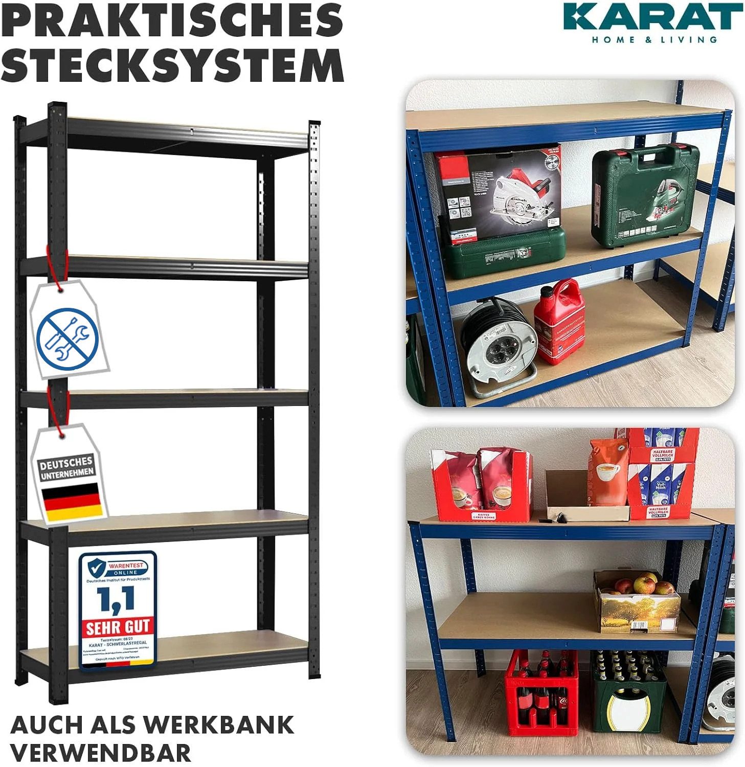 Kubus Schwerlastregal Lagerregal für jeden Keller – Bild 5 von 5