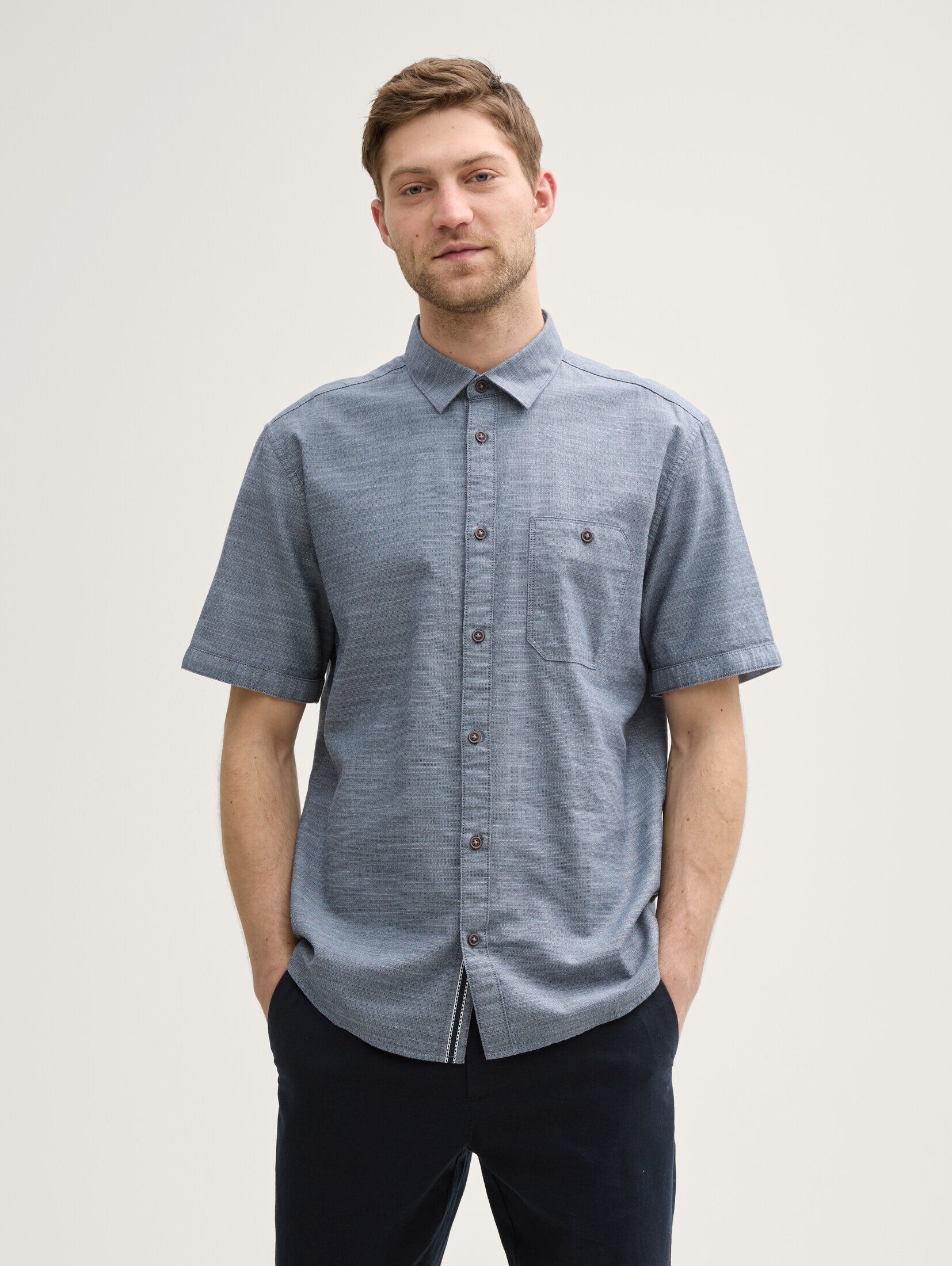 TOM TAILOR Kurzarmhemd Regular Fit Kurzarmhemd günstig online kaufen