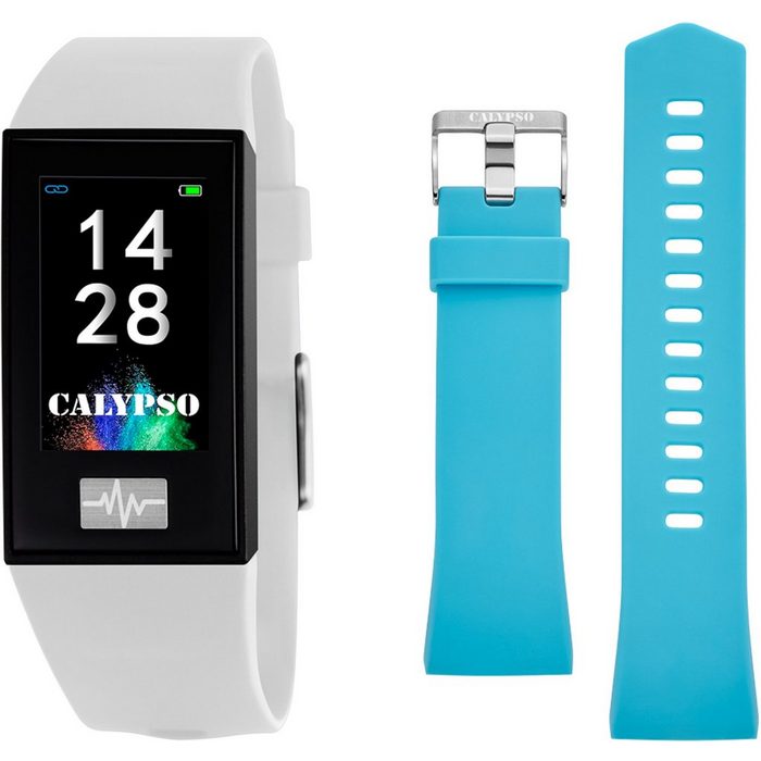 CALYPSO WATCHES Smartime K8500/1 Smartwatch Set 2-tlg. mit hellblauem Wechselband Mit Wechselarmband