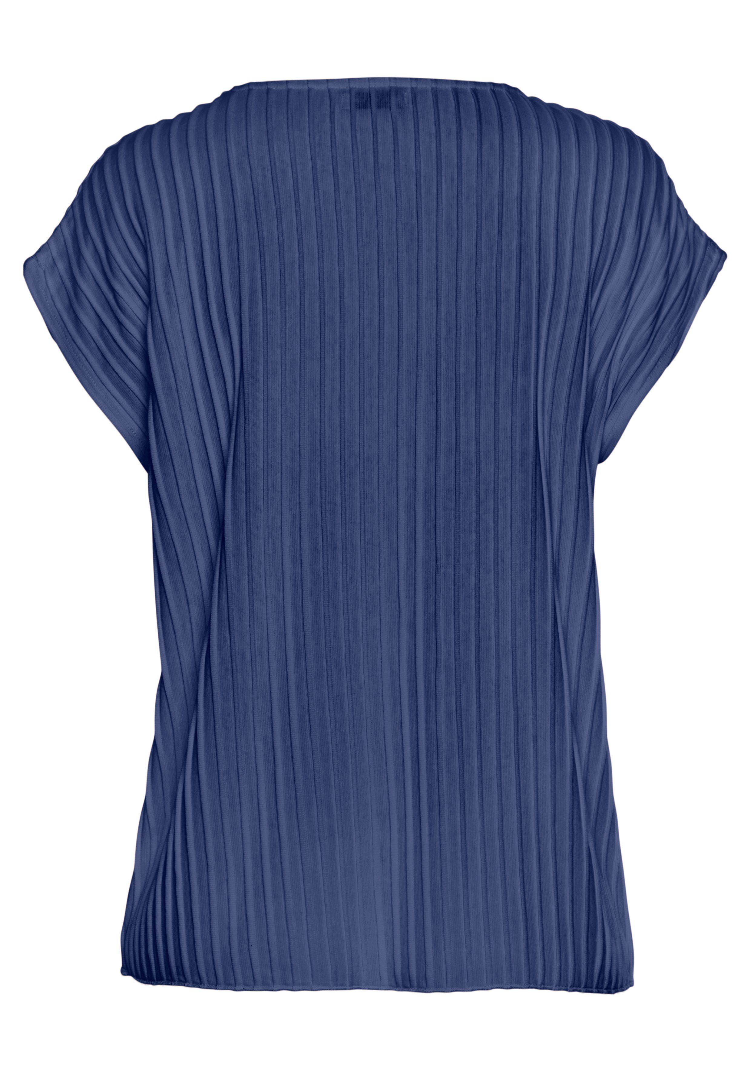 LASCANA T-Shirt mit Biesenstruktur, bügelfreies T-Shirt aus moderner Strukturware