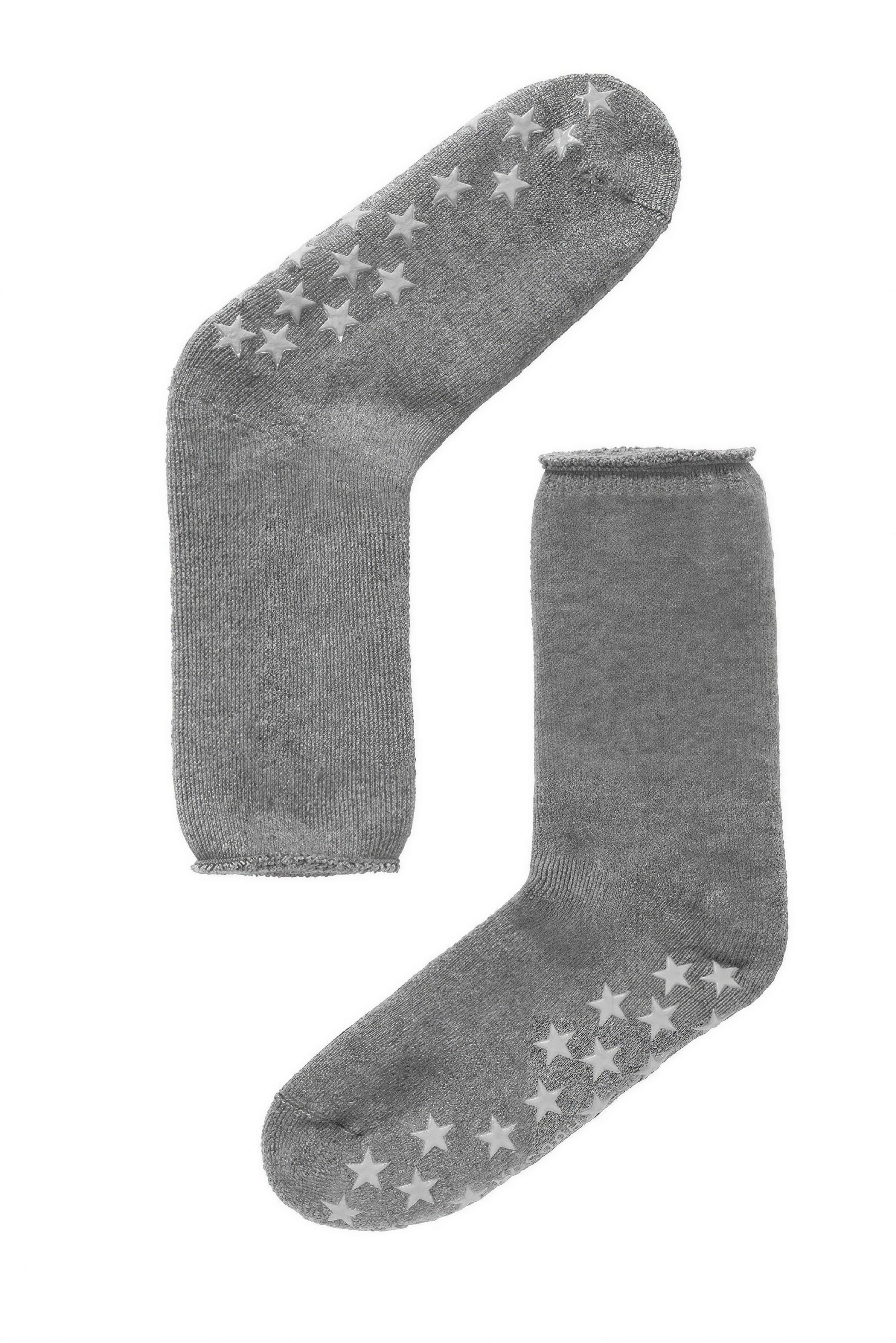 Hudson Feinsöckchen HUDSON Damen Kuschelsocken mit Anti-Rutsch-Sohle (1-Paar) flauschig und warm