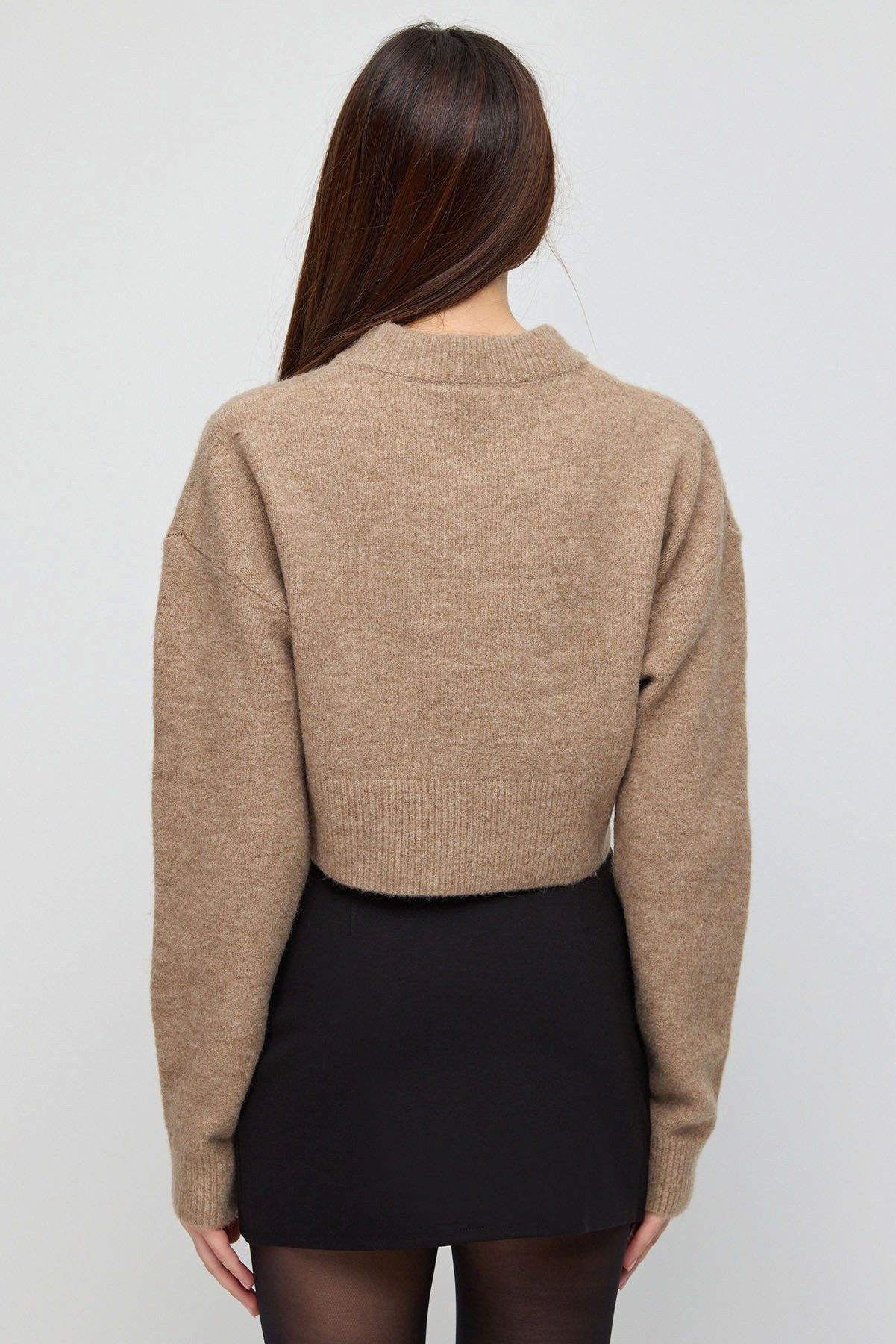 No Matter What Longpullunder Kurzer Strickpullover