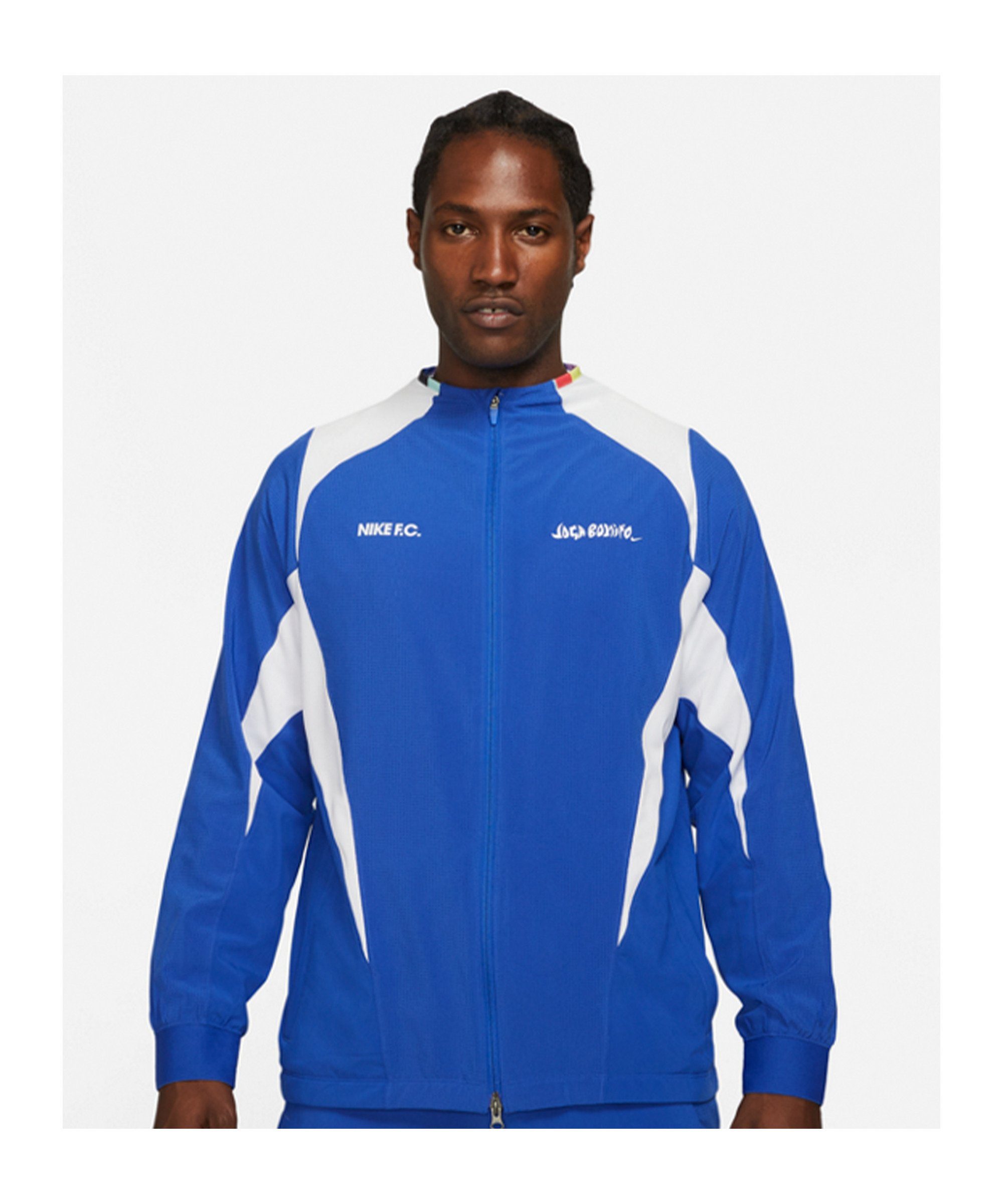 Nike Sportswear Sweatjacke F.C. Joga Bonito Woven Jacke blauweiss