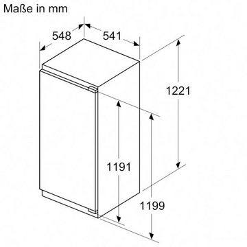 BOSCH Einbaukühlschrank Serie 4 KIL42VFE0, 122,1 cm hoch, 54,1 cm breit