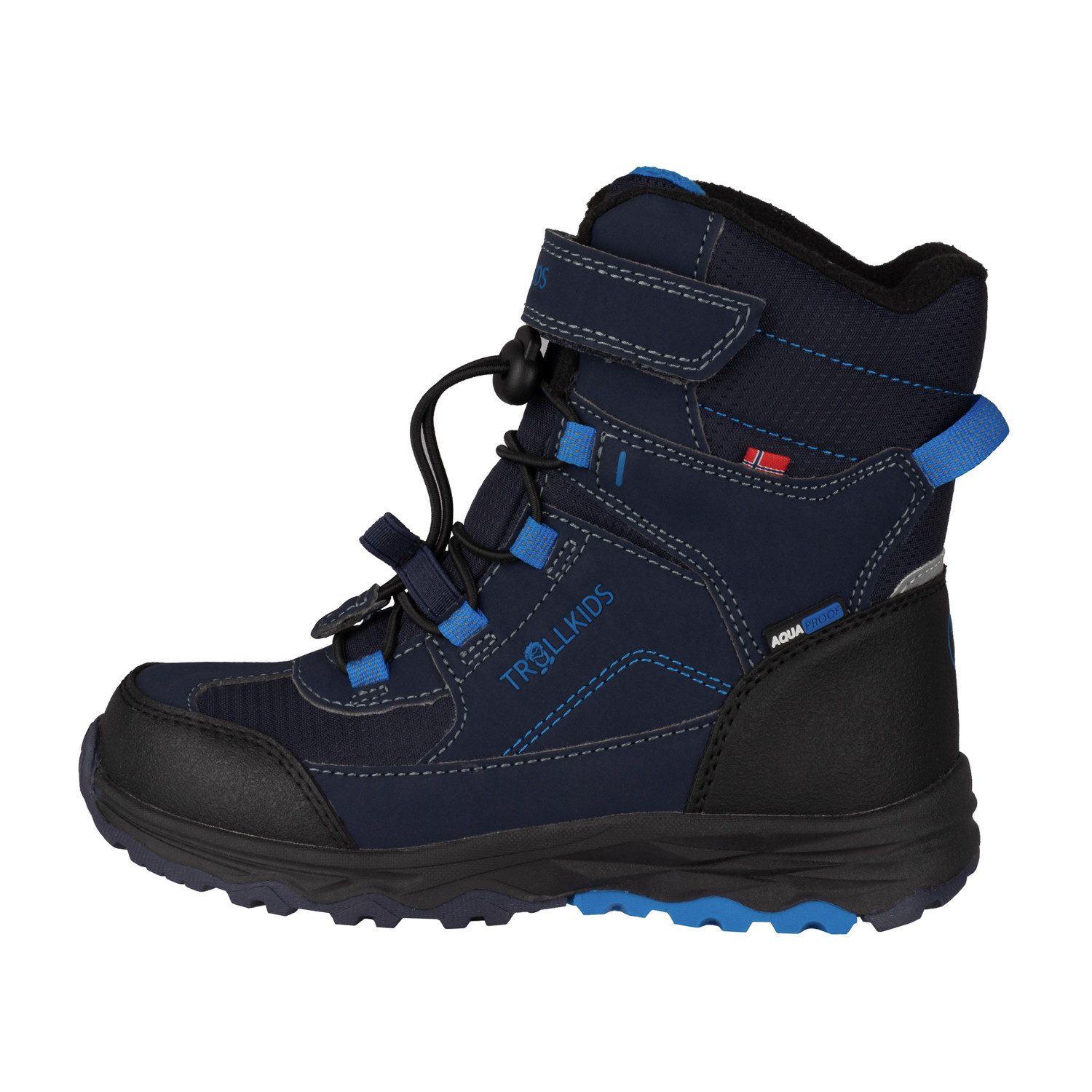 TROLLKIDS KIDS HAFJELL WINTER BOOTS XT Winterstiefel wasserdicht, Klettverschluss, reflektierende Details