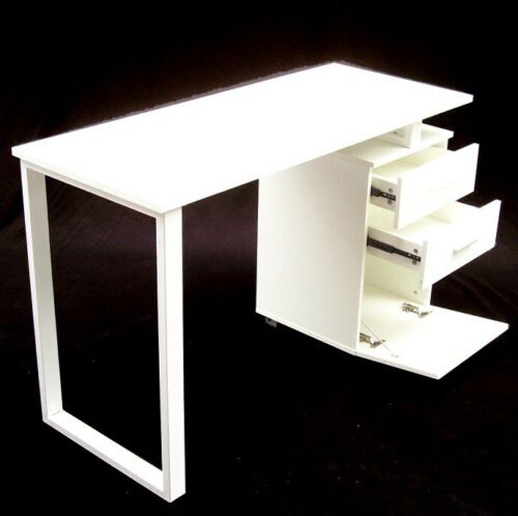 Apex Schreibtisch Schreibtisch 120x50 Weiß Bürotisch Computertisch Arbeitstisch (1-St)