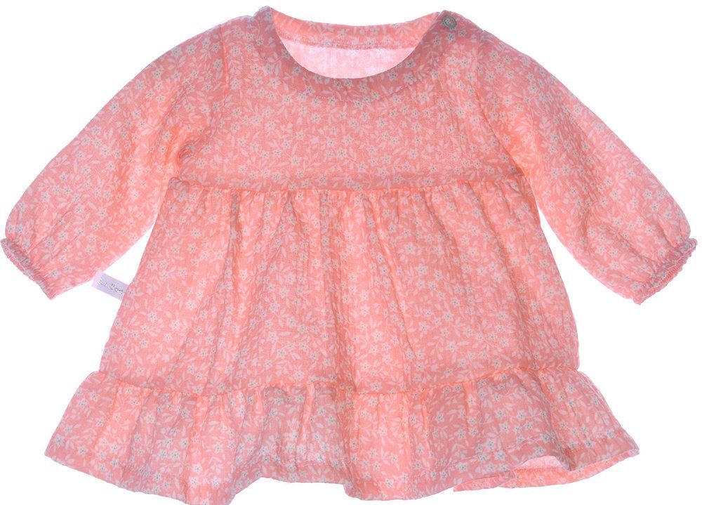 La Bortini Druckkleid Baby Kleid 44 50 56 62 langarm Sommerkleid aus weichem Musselin 100% Baumwolle
