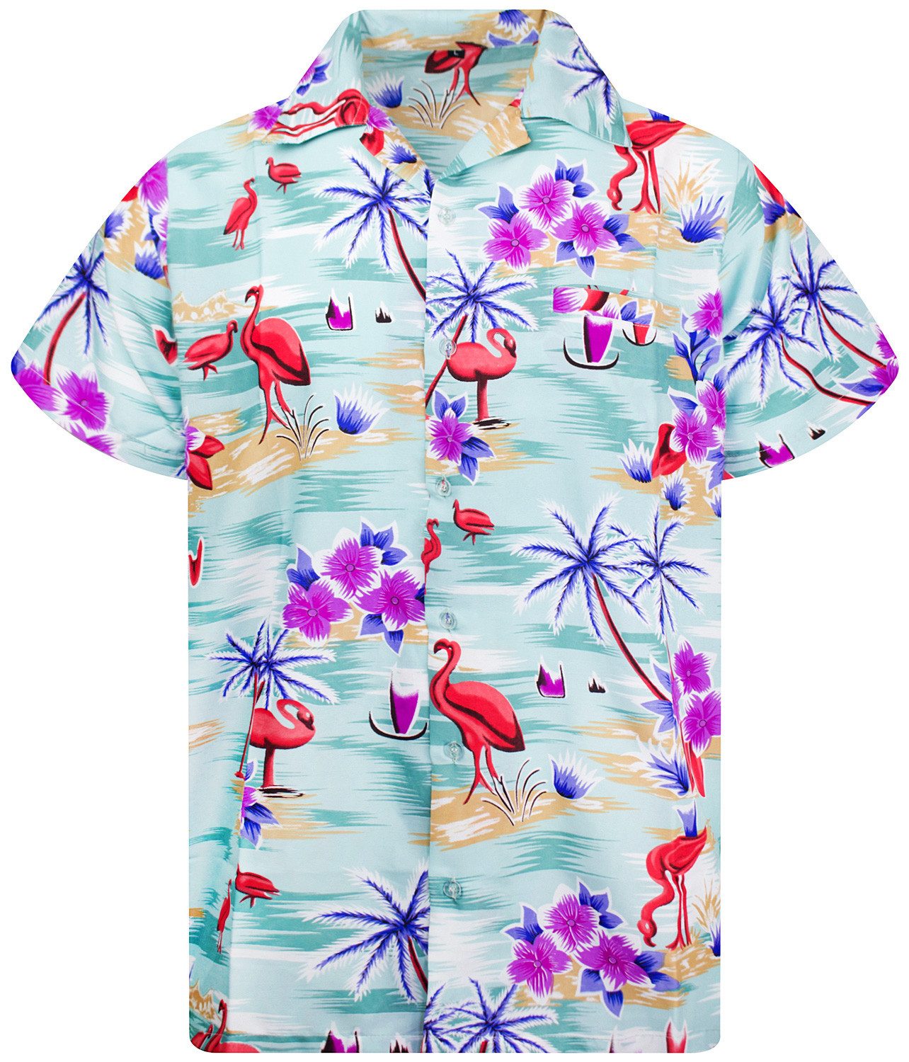 King Kameha Hawaiihemd Flamingos Funky Hawaii-Hemd günstig online kaufen