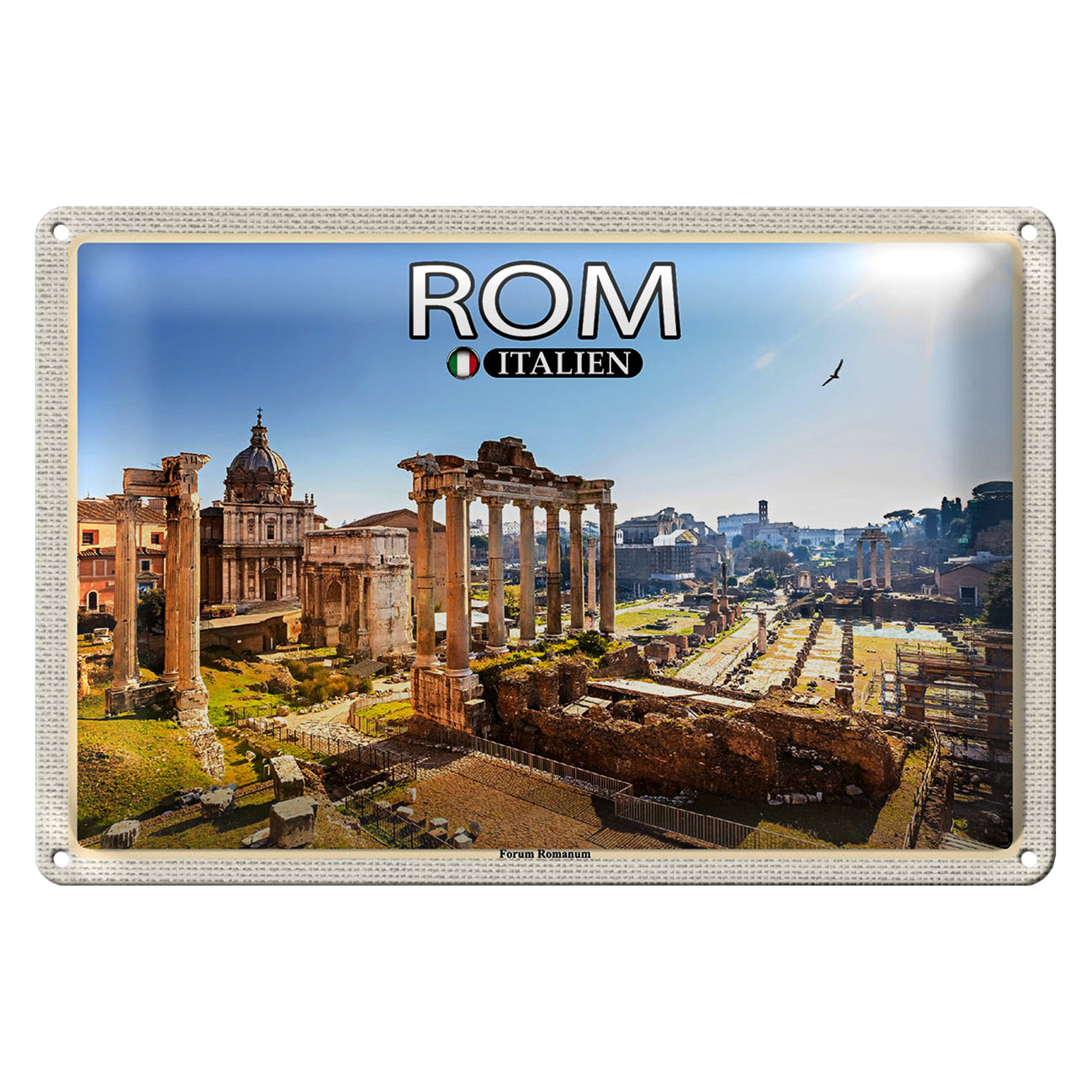 Roomando Metallschild Reise Rom Italien Forum Romanum 40x30cm