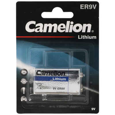 Camelion Marken Lithium Batterie 9 Volt, E-Block, ER9V, U9V Batterie, (9 V)
