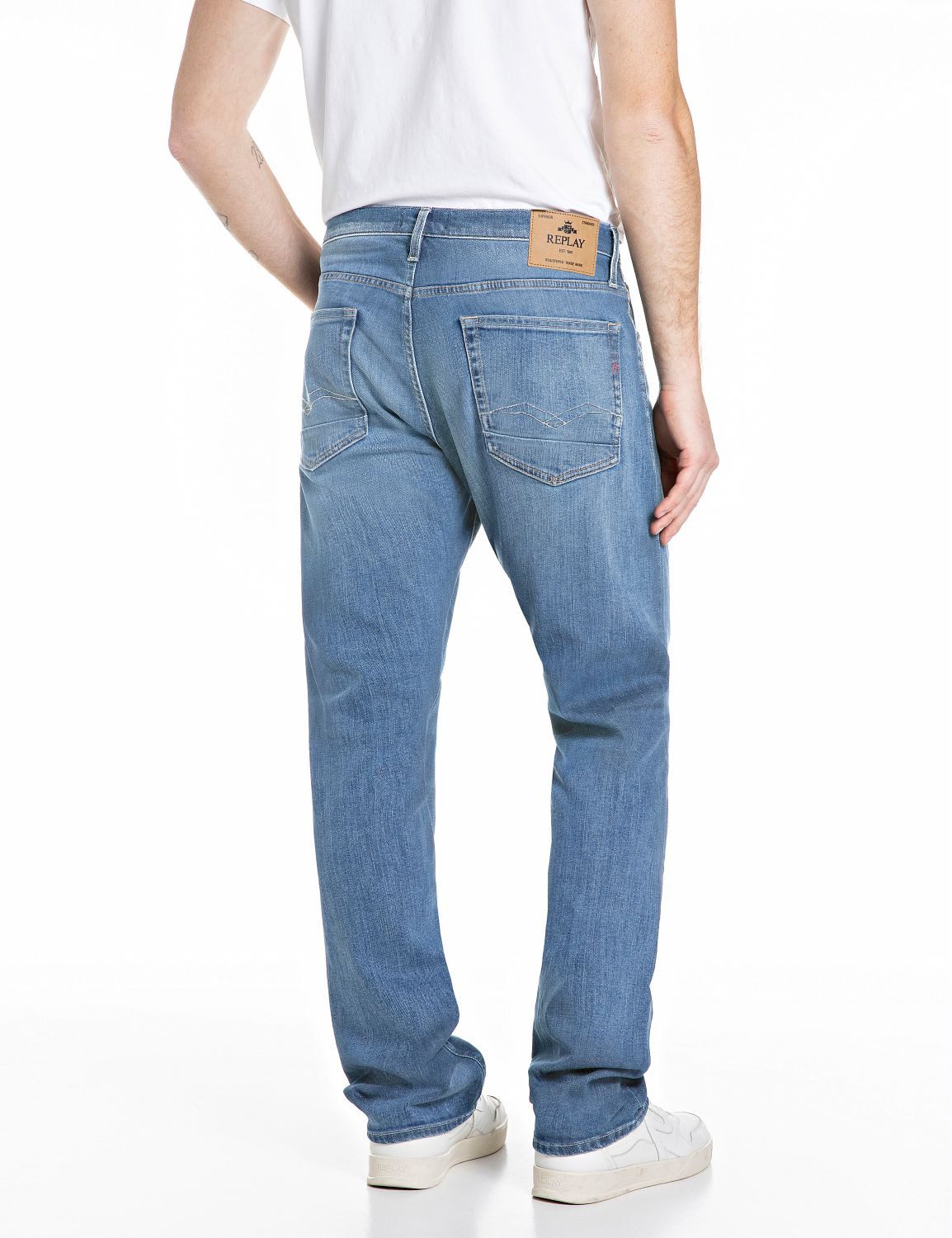 Replay Straight-Jeans Aideen im 5-Pocket-Stil