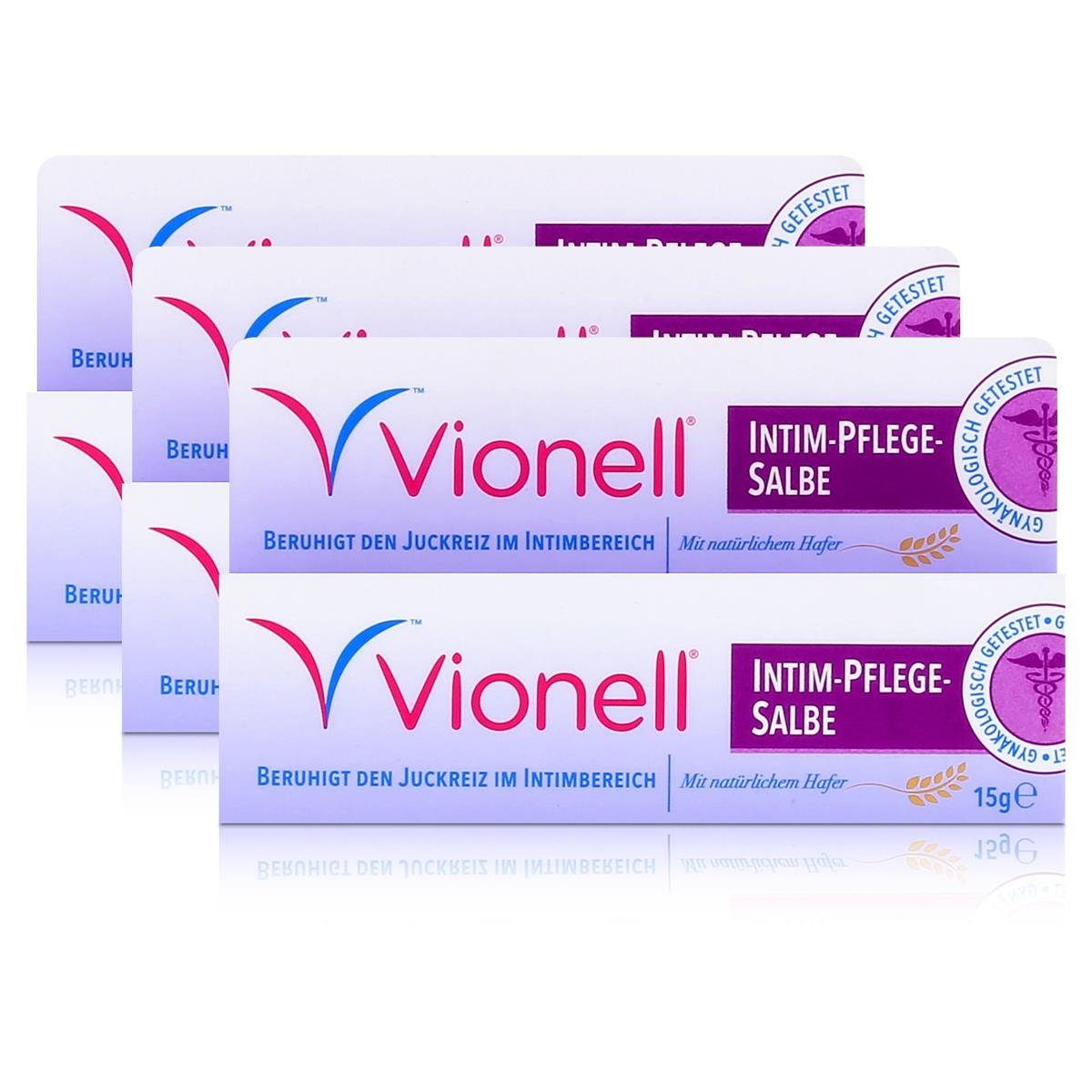 Vionell Deo-Stift Vionell Intim-Pflege-Salbe 15g - Beruhigt Juckreiz (3er Pack)