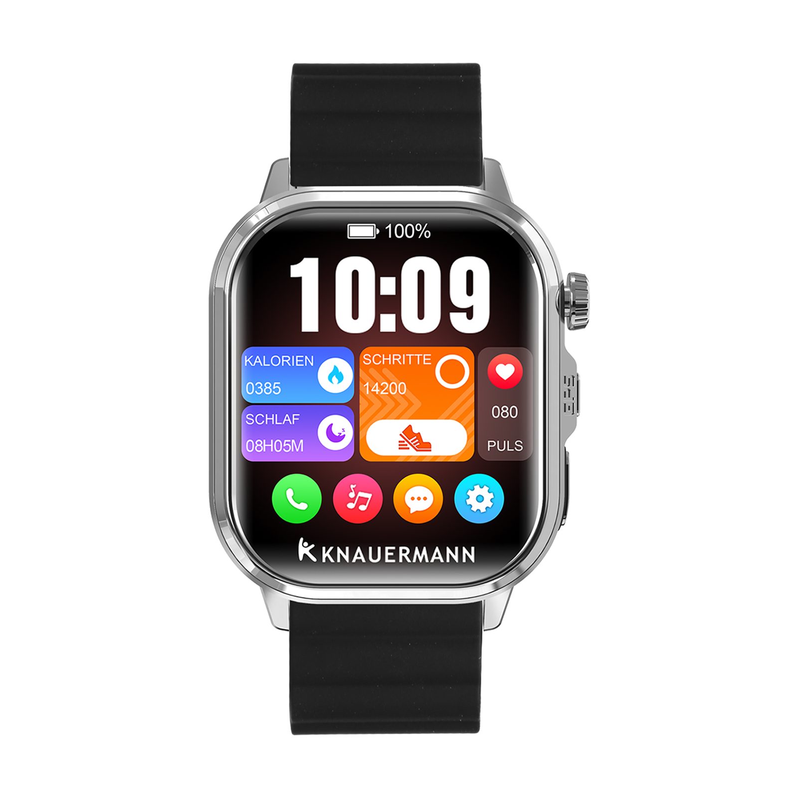 Knauermann PRO 4 Ultra Gesundheitsuhr Smartwatch, GPS, Pflege-, SOS, Gesundheits- und Sportfunktionen