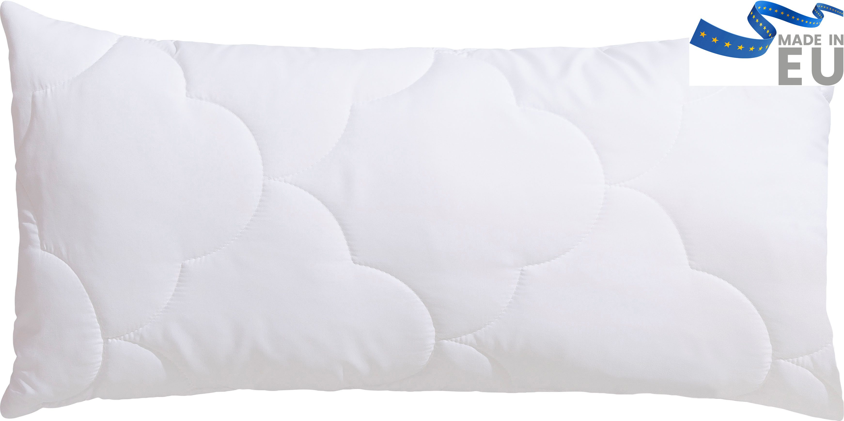 OTTO home Microfaserkissen Mondschein, Kopfkissen 1-tlg. oder 2-tlg. 40x80 oder 80x80 cm, Füllung: Faserbällchen, Bezug: Polyester oder antibakteriellen Microfaser, Kissen, allergiker geeignet (für Hausstauballergiker)