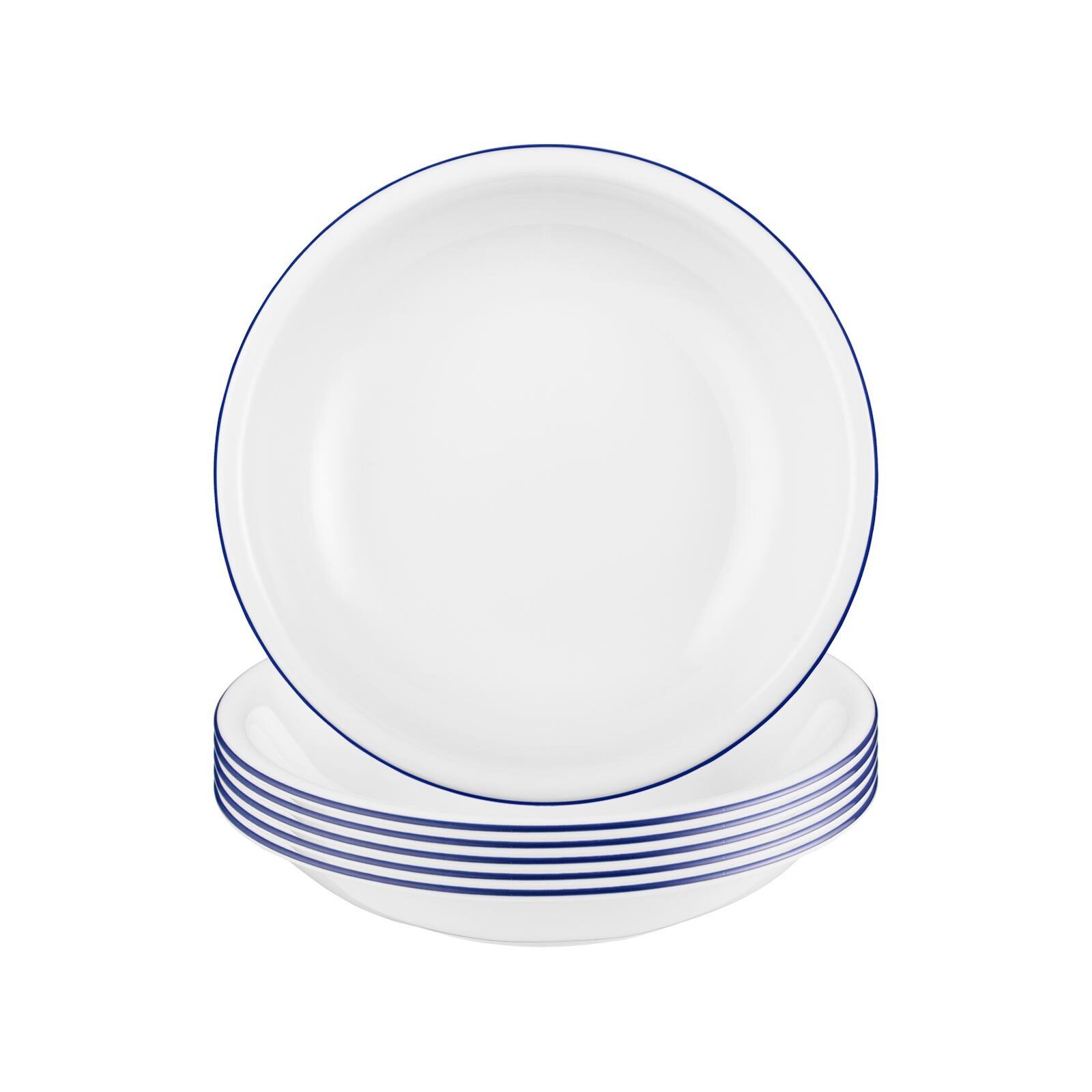 Seltmann Weiden Suppenteller Compact Blaurand Suppenteller ø 20,2 cm 6er Set, (6 St)